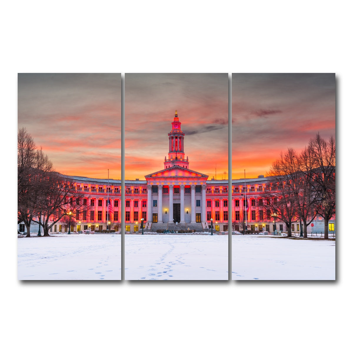 AUTO-MOCKUP WHITE | Denver County | 3 Piece | Gallery Wrap Canvas | group=12x24