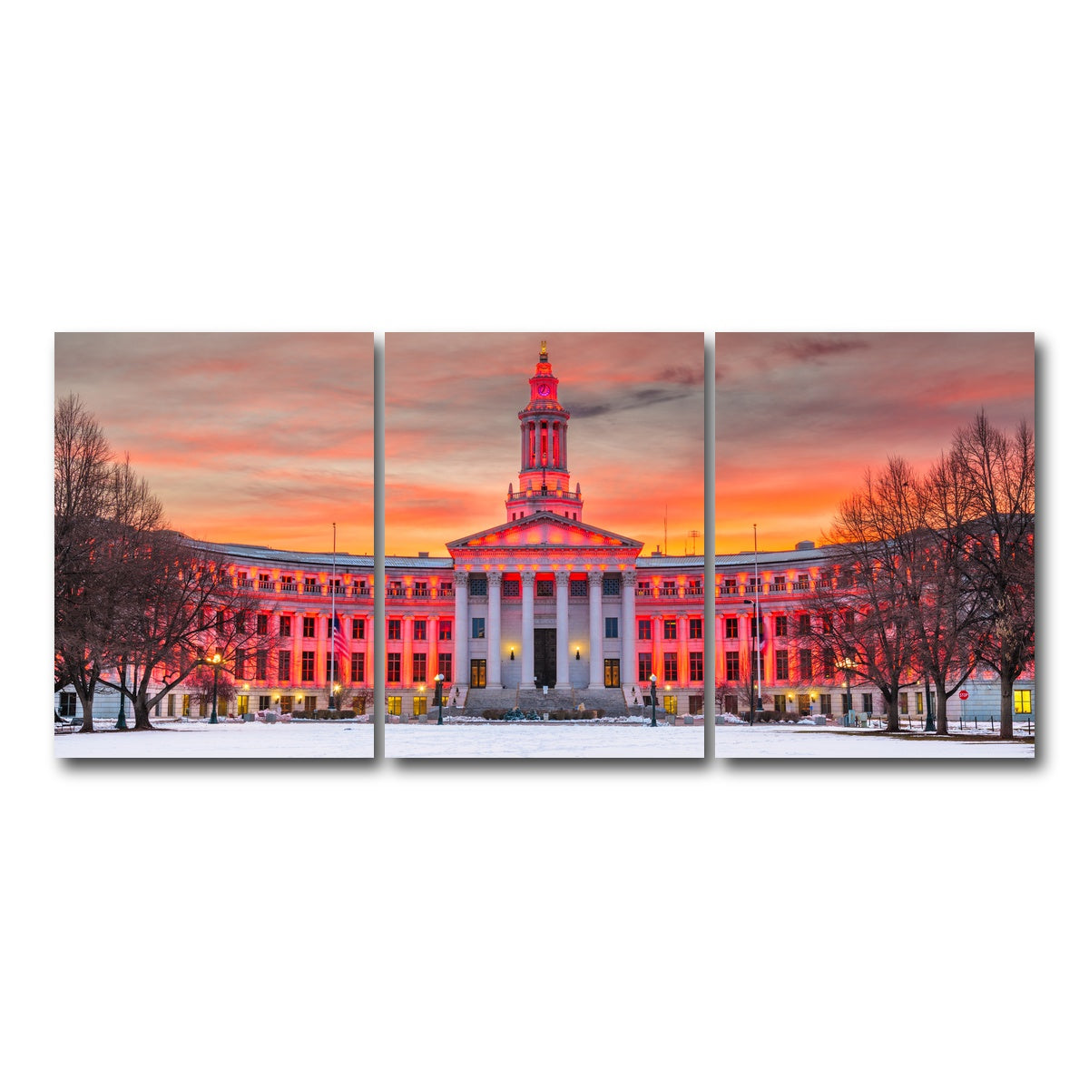 AUTO-MOCKUP WHITE | Denver County | 3 Piece | Gallery Wrap Canvas | group=18x24