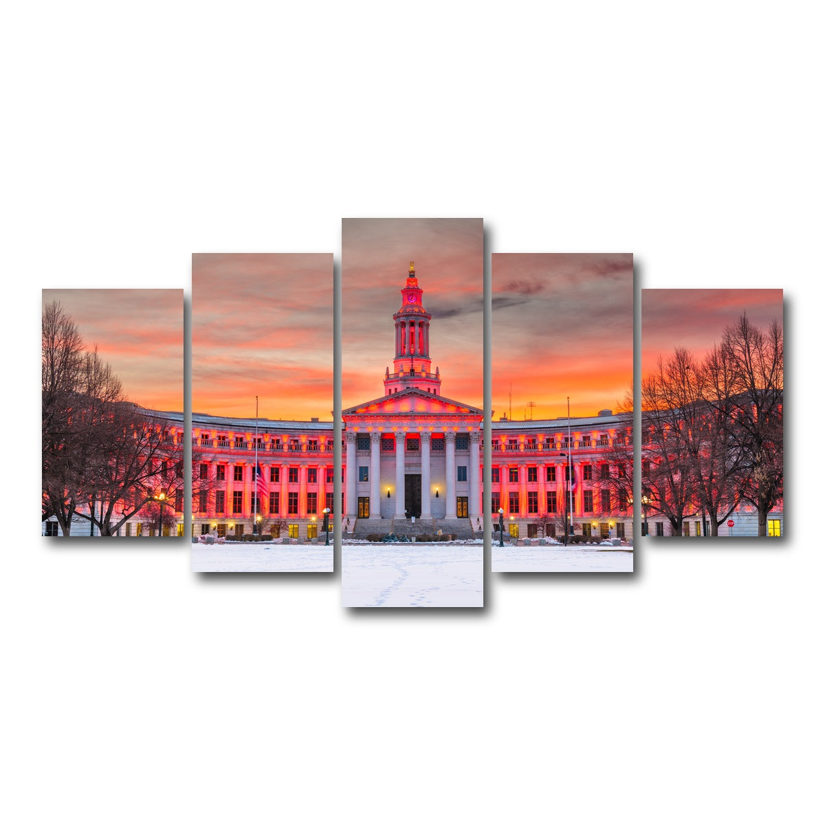 AUTO-MOCKUP WHITE | Denver County | 5 Piece | Gallery Wrap Canvas | group=5_normal