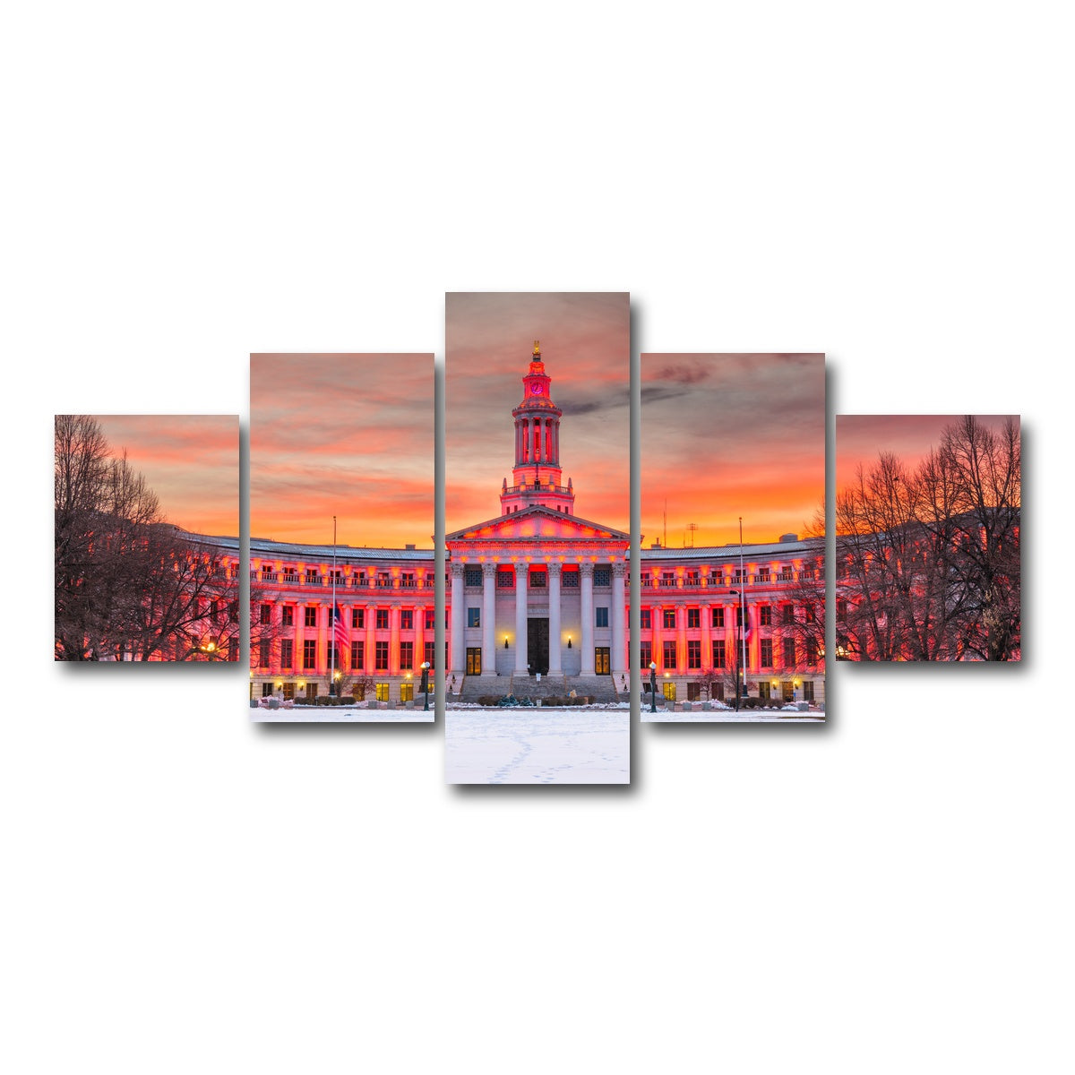 AUTO-MOCKUP WHITE | Denver County | 5 Piece | Gallery Wrap Canvas | group=5_short