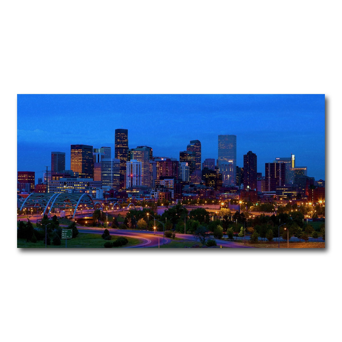 AUTO-MOCKUP WHITE | Denver Skyline | 1 Piece | Gallery Wrap Canvas | group=2x1