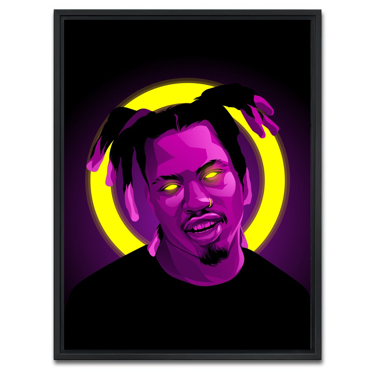 AUTO-MOCKUP WHITE | Denzel Curry | 1 Piece | Black Framed Canvas | group=3x4