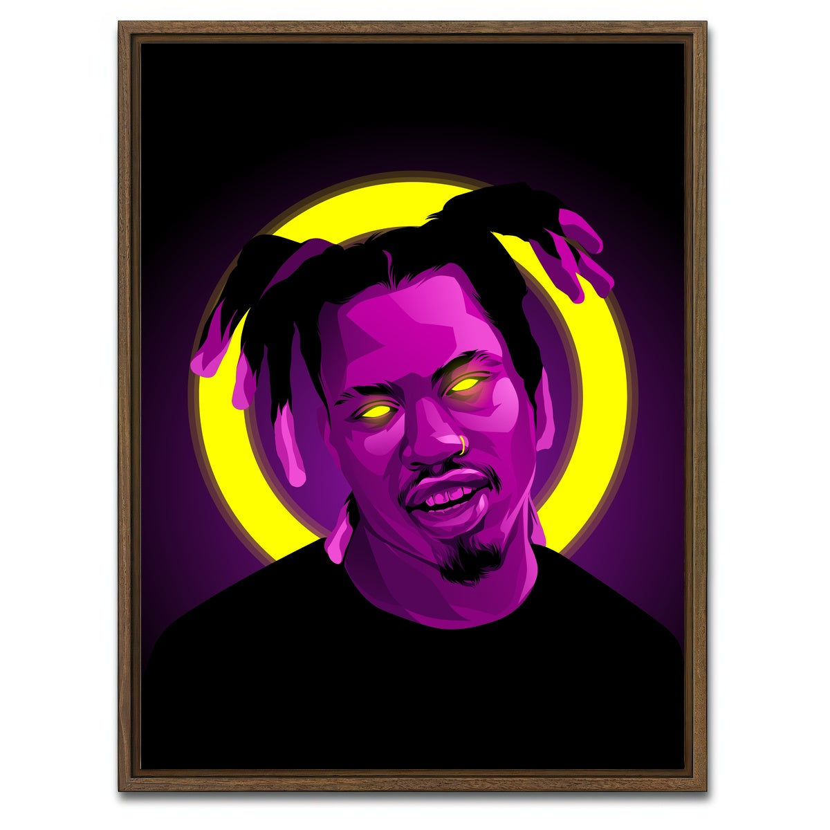 AUTO-MOCKUP WHITE | Denzel Curry | 1 Piece | Walnut Framed Canvas | group=3x4