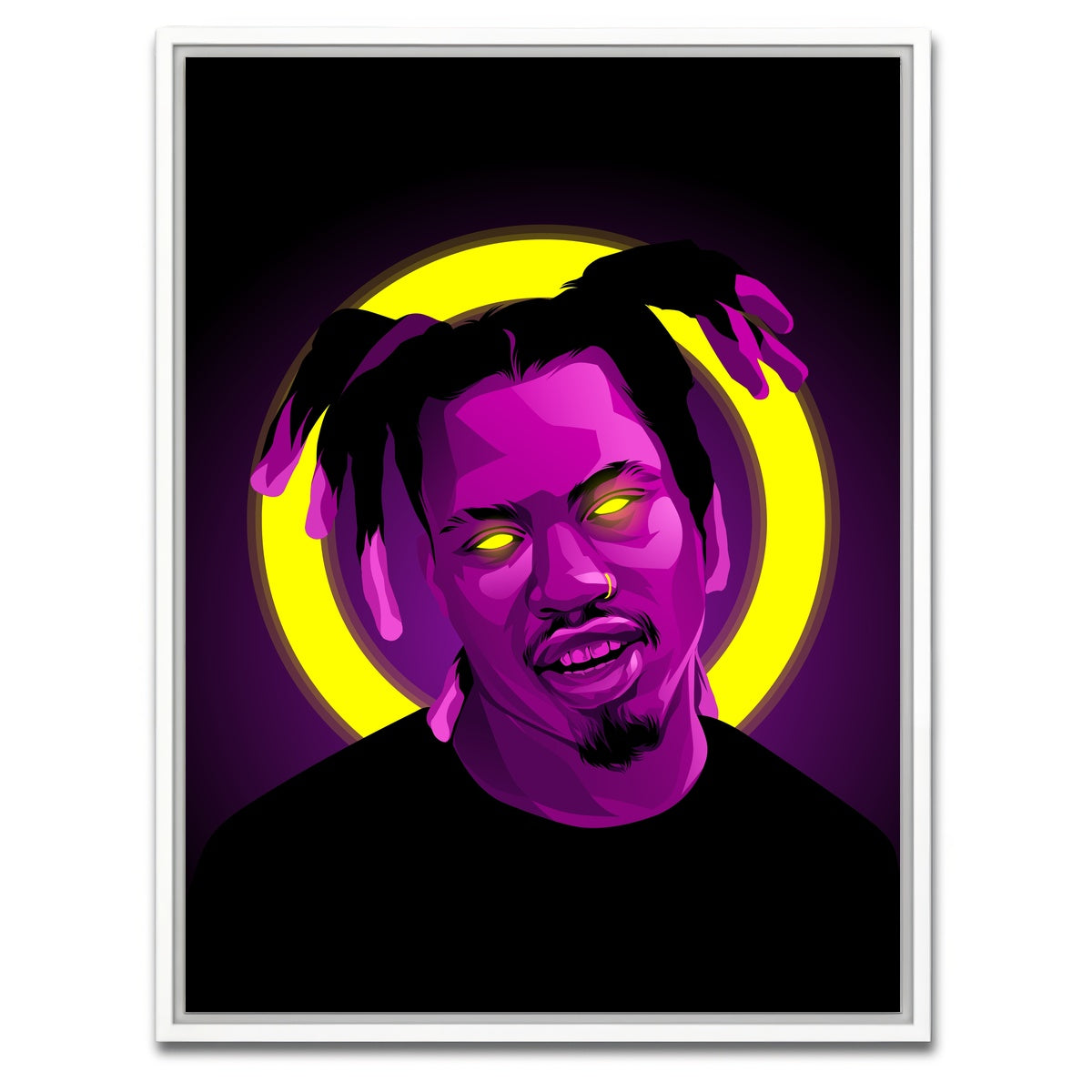 AUTO-MOCKUP WHITE | Denzel Curry | 1 Piece | White Framed Canvas | group=3x4