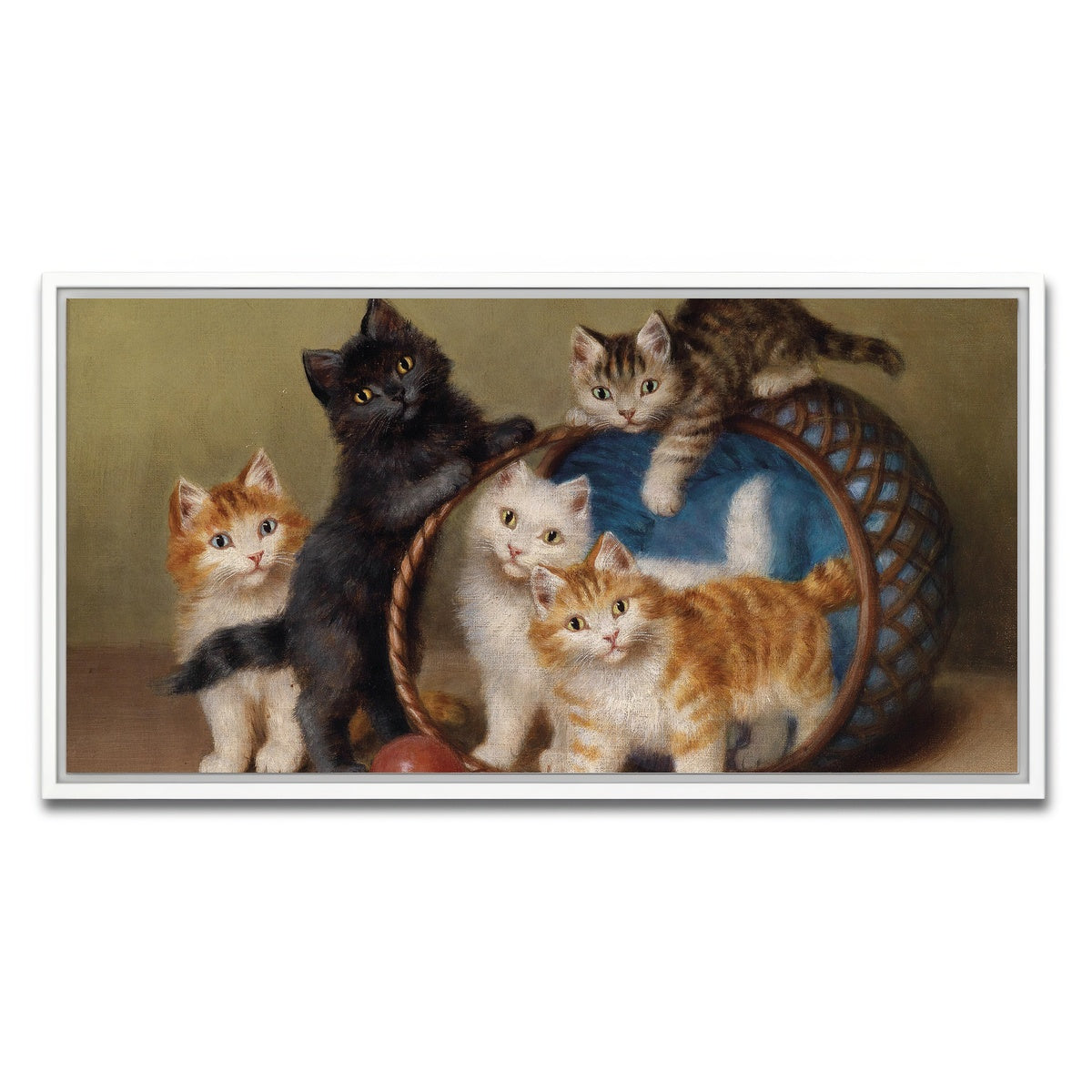 AUTO-MOCKUP WHITE | Der Rote Ball | 1 Piece | White Framed Canvas | group=2x1