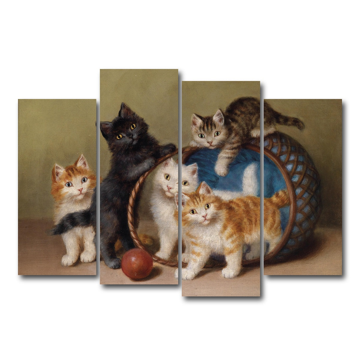 AUTO-MOCKUP WHITE | Der Rote Ball | 4 Piece | Gallery Wrap Canvas | group=4_normal