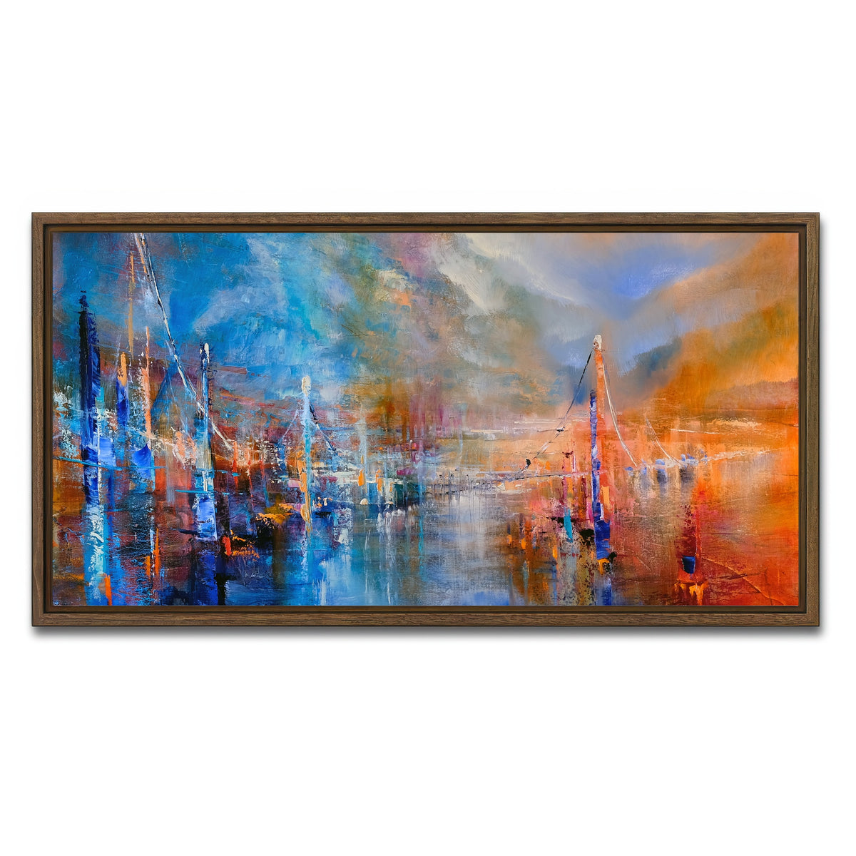 AUTO-MOCKUP WHITE | Der Weg | 1 Piece | Walnut Framed Canvas | group=2x1