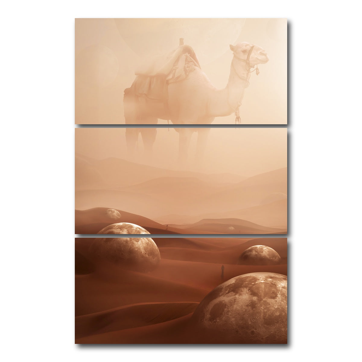 AUTO-MOCKUP WHITE | Desert moons | 3 Piece | Gallery Wrap Canvas | group=12x24_stacked