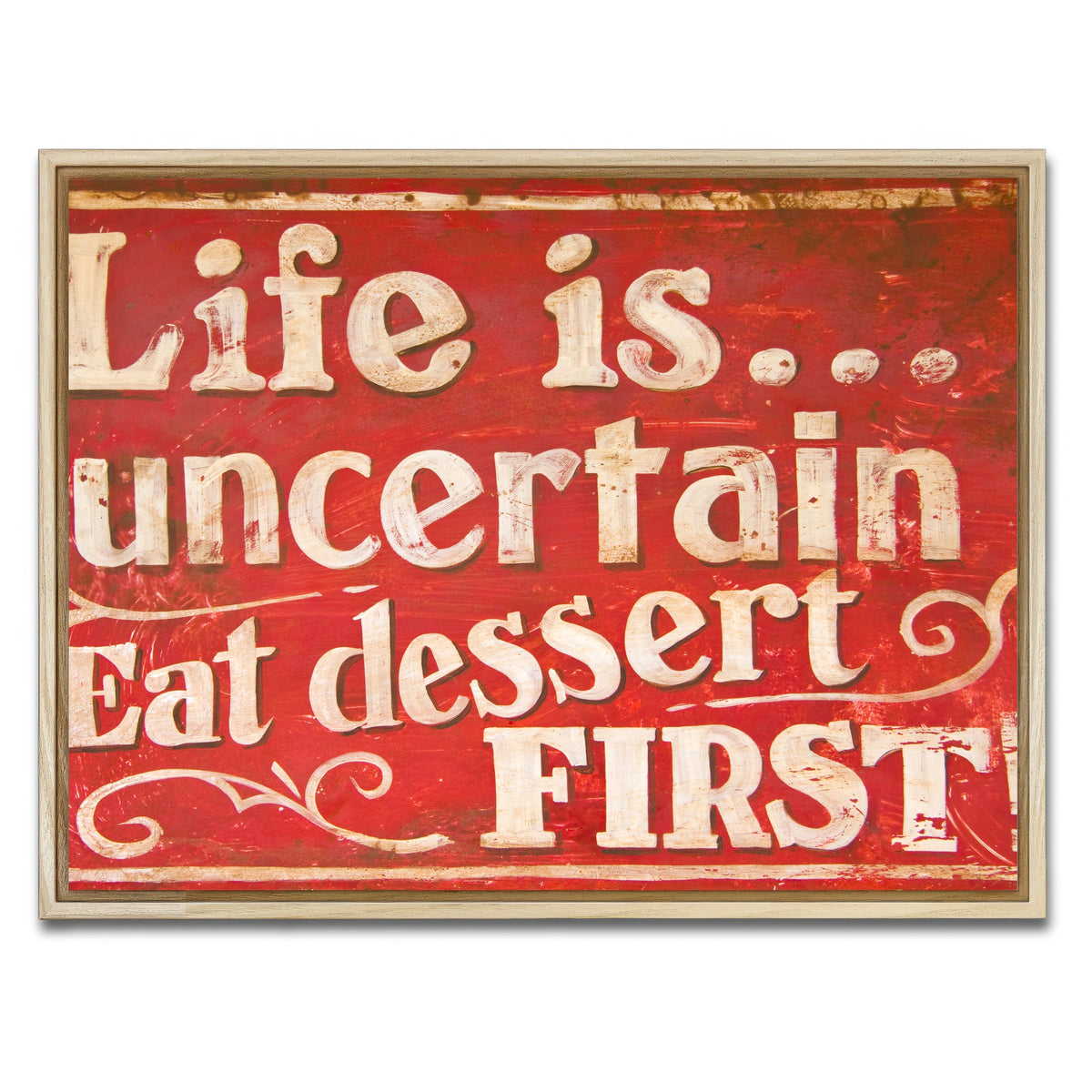 AUTO-MOCKUP WHITE | Dessert First | 1 Piece | Natural Framed Canvas | group=4x3