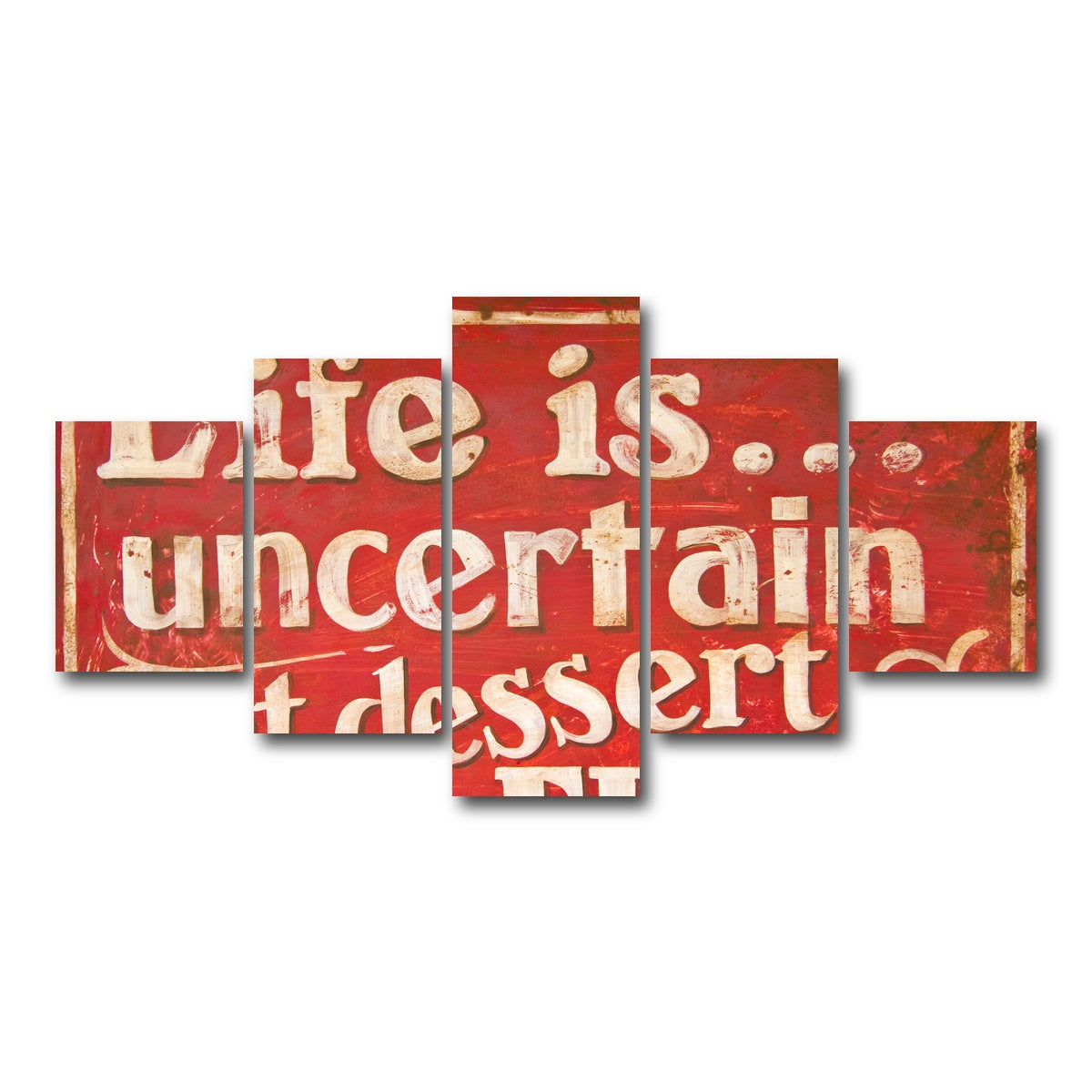 AUTO-MOCKUP WHITE | Dessert First | 5 Piece | Gallery Wrap Canvas | group=5_short