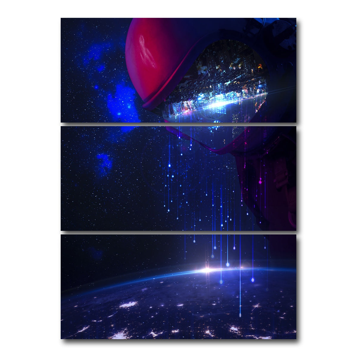 AUTO-MOCKUP WHITE | Destroyed | 3 Piece | Gallery Wrap Canvas | group=8x18_stacked