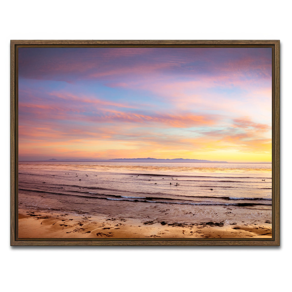 AUTO-MOCKUP WHITE | Devereux Sunset | 1 Piece | Walnut Framed Canvas | group=4x3