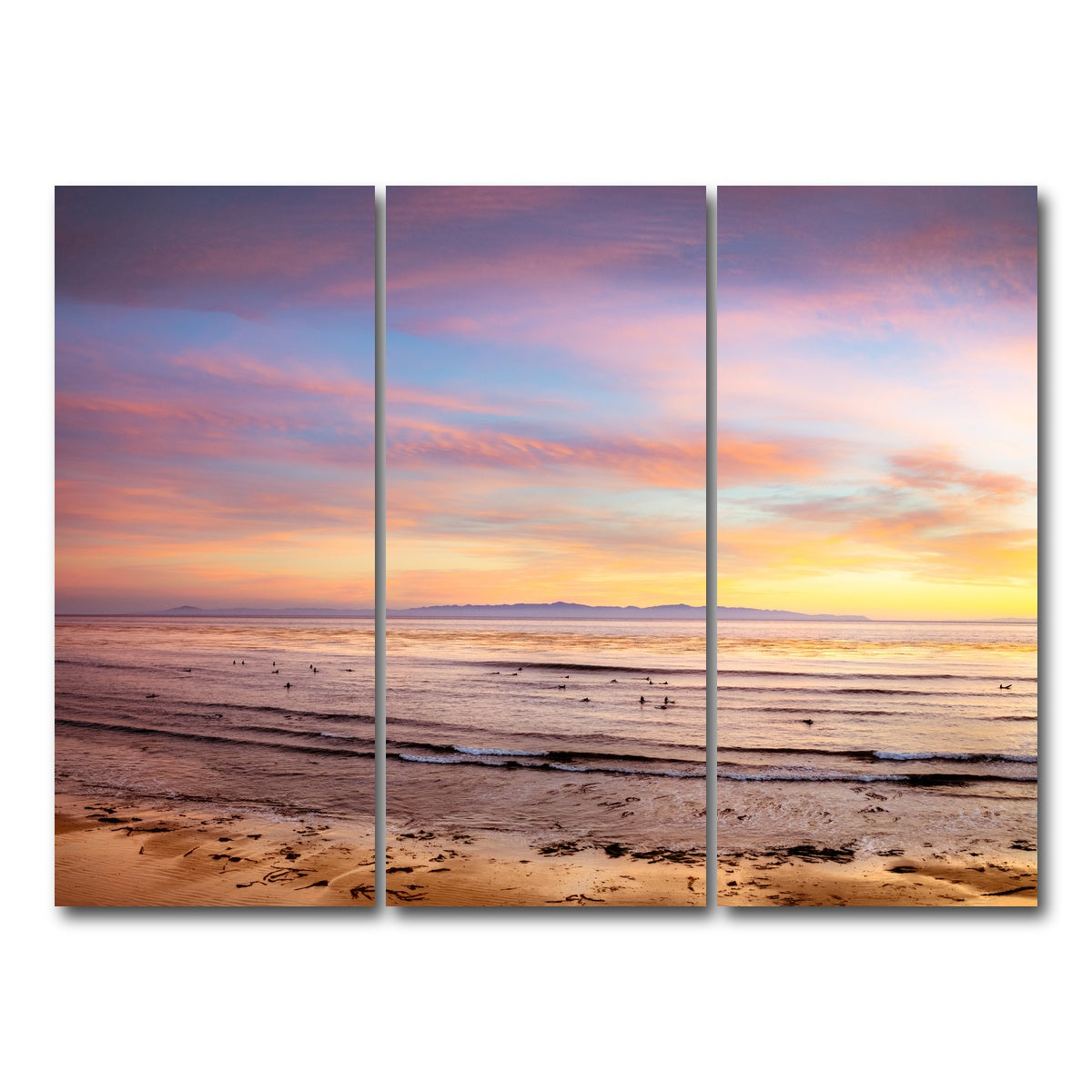 AUTO-MOCKUP WHITE | Devereux Sunset | 3 Piece | Gallery Wrap Canvas | group=8x18