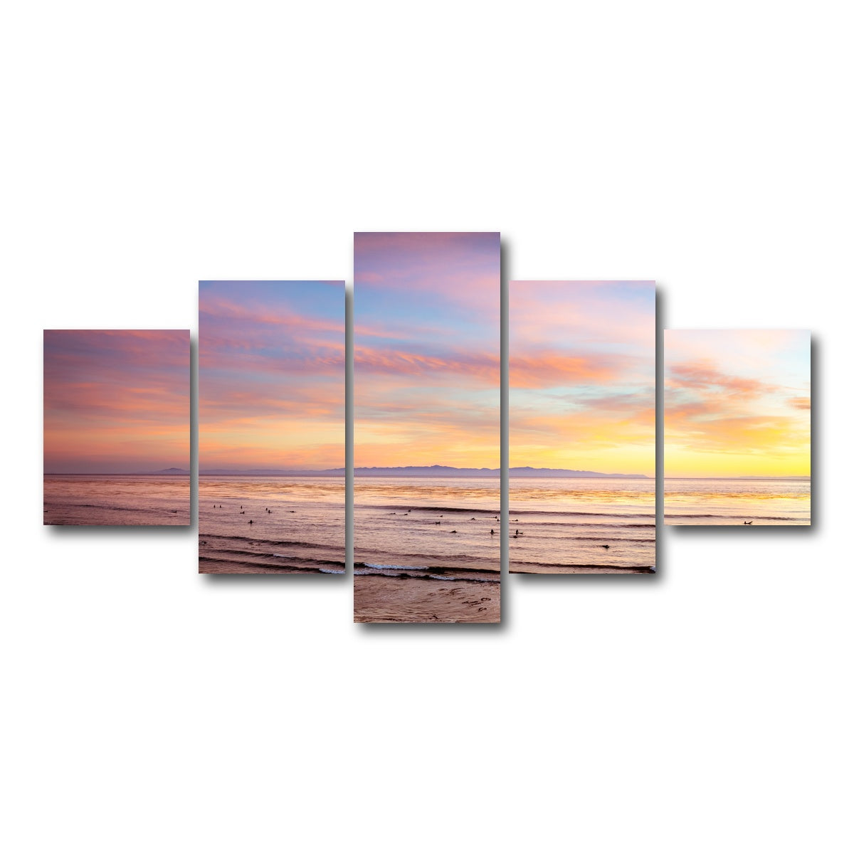 AUTO-MOCKUP WHITE | Devereux Sunset | 5 Piece | Gallery Wrap Canvas | group=5_short