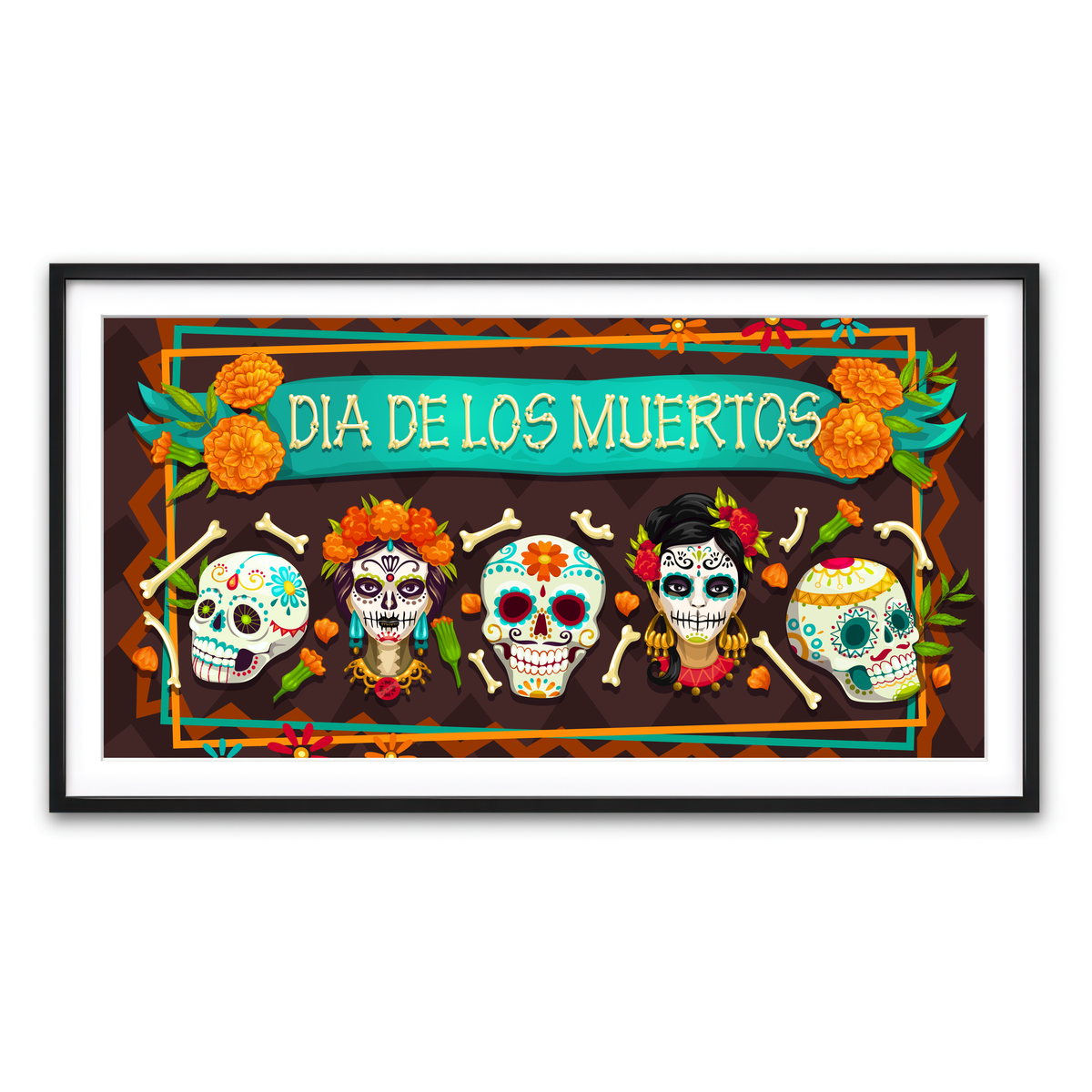 Framed Print 2x1 Black