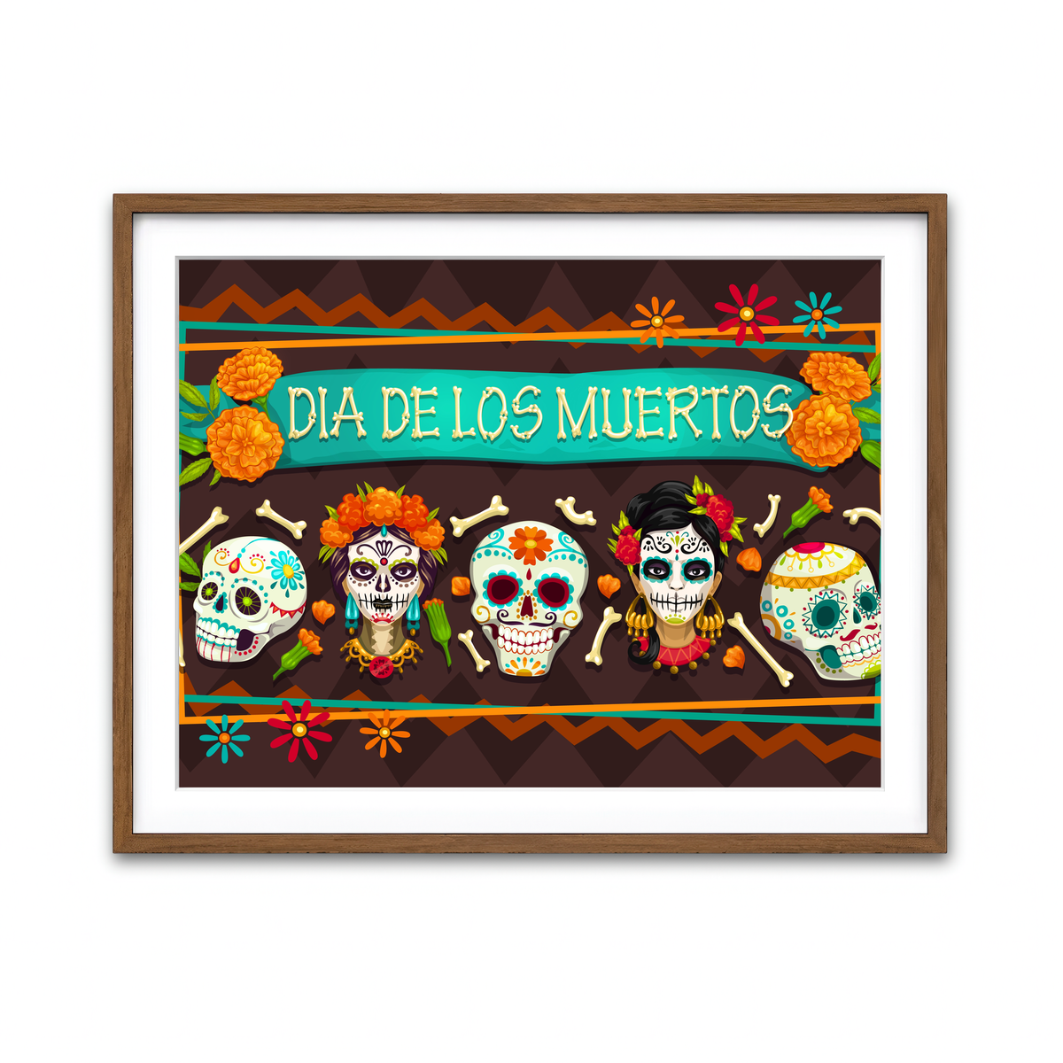 Framed Print 4x3 Walnut