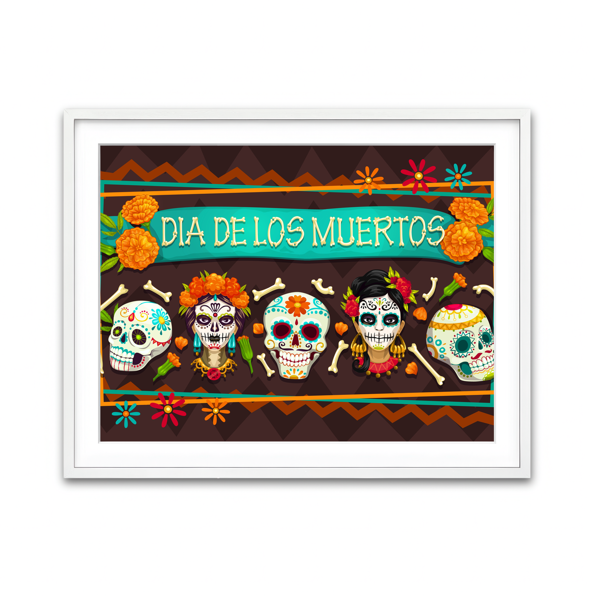 Framed Print 4x3 White