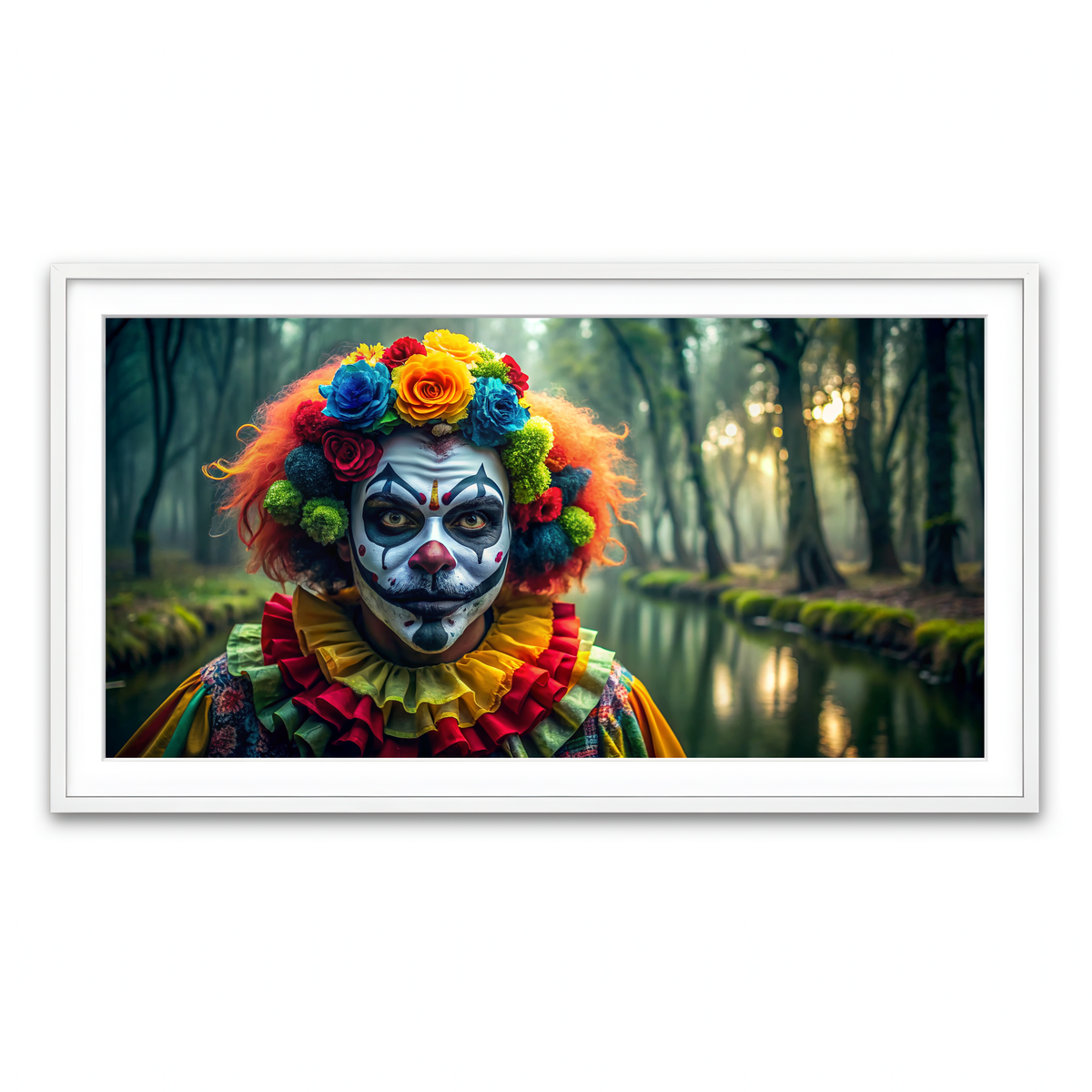 Framed Print 2x1 White