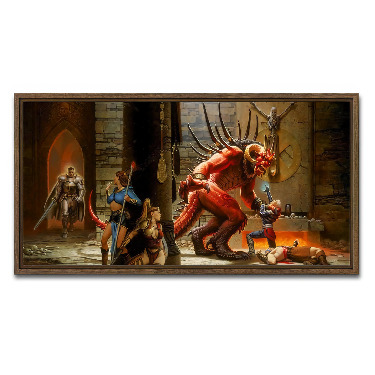 AUTO-MOCKUP WHITE | Diablo 2 | 1 Piece | Walnut Framed Canvas | group=2x1