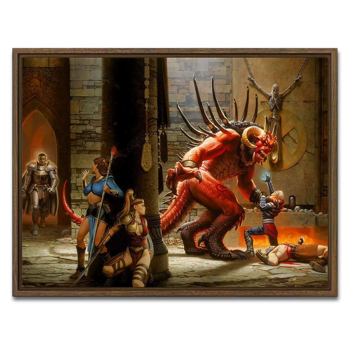 AUTO-MOCKUP WHITE | Diablo 2 | 1 Piece | Walnut Framed Canvas | group=4x3