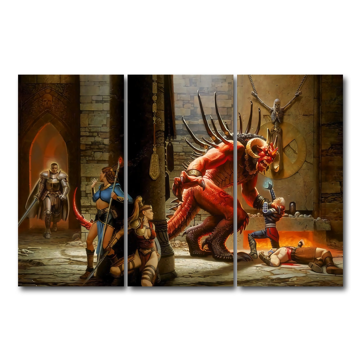 AUTO-MOCKUP WHITE | Diablo 2 | 3 Piece | Gallery Wrap Canvas | group=12x24