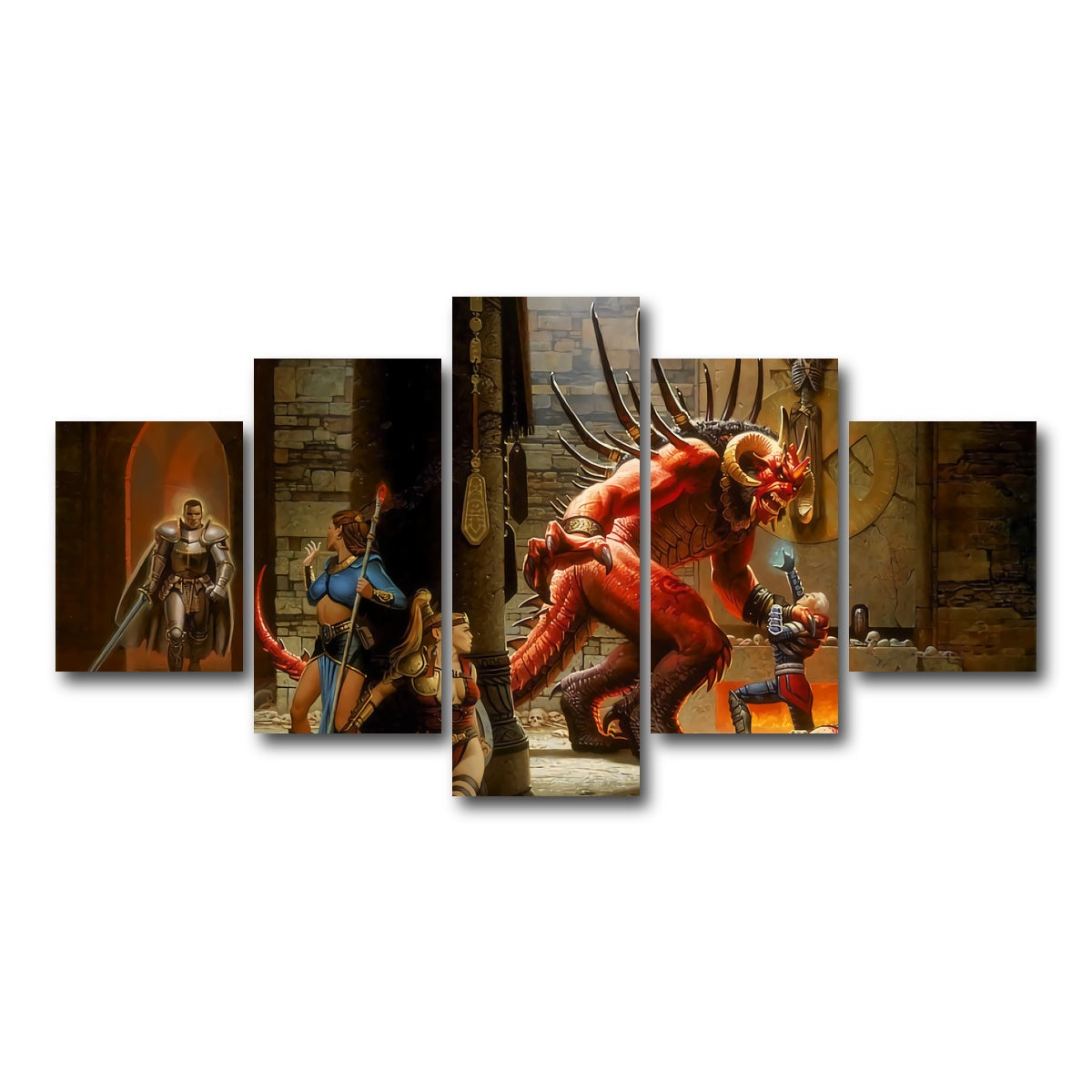 AUTO-MOCKUP WHITE | Diablo 2 | 5 Piece | Gallery Wrap Canvas | group=5_short