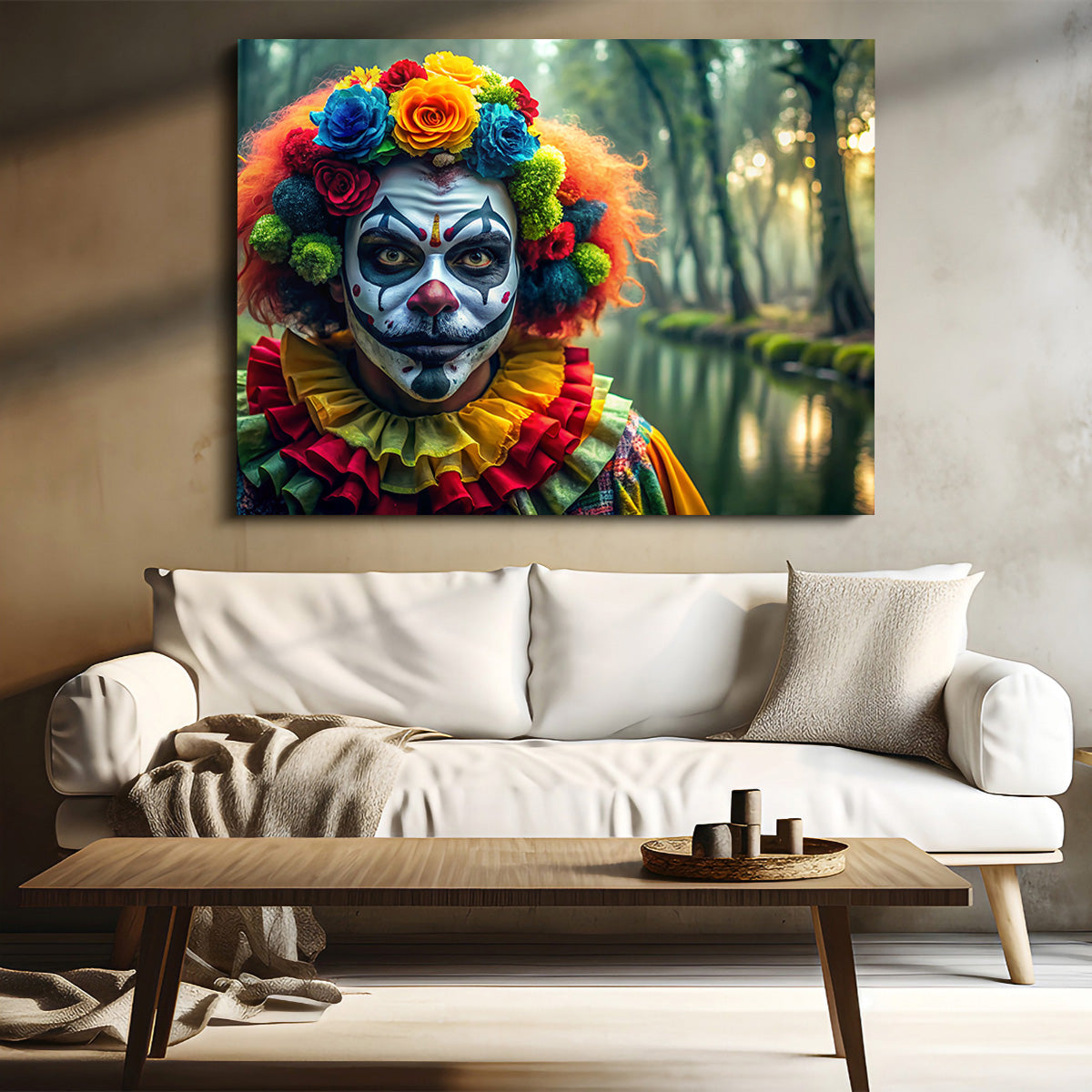 Dia de Los Muertos Swamp Clown Wall Art