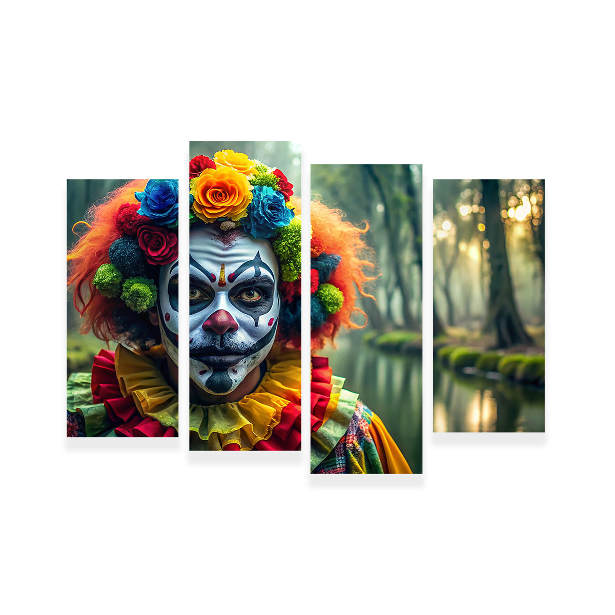 Dia de Los Muertos Swamp Clown Wall Art