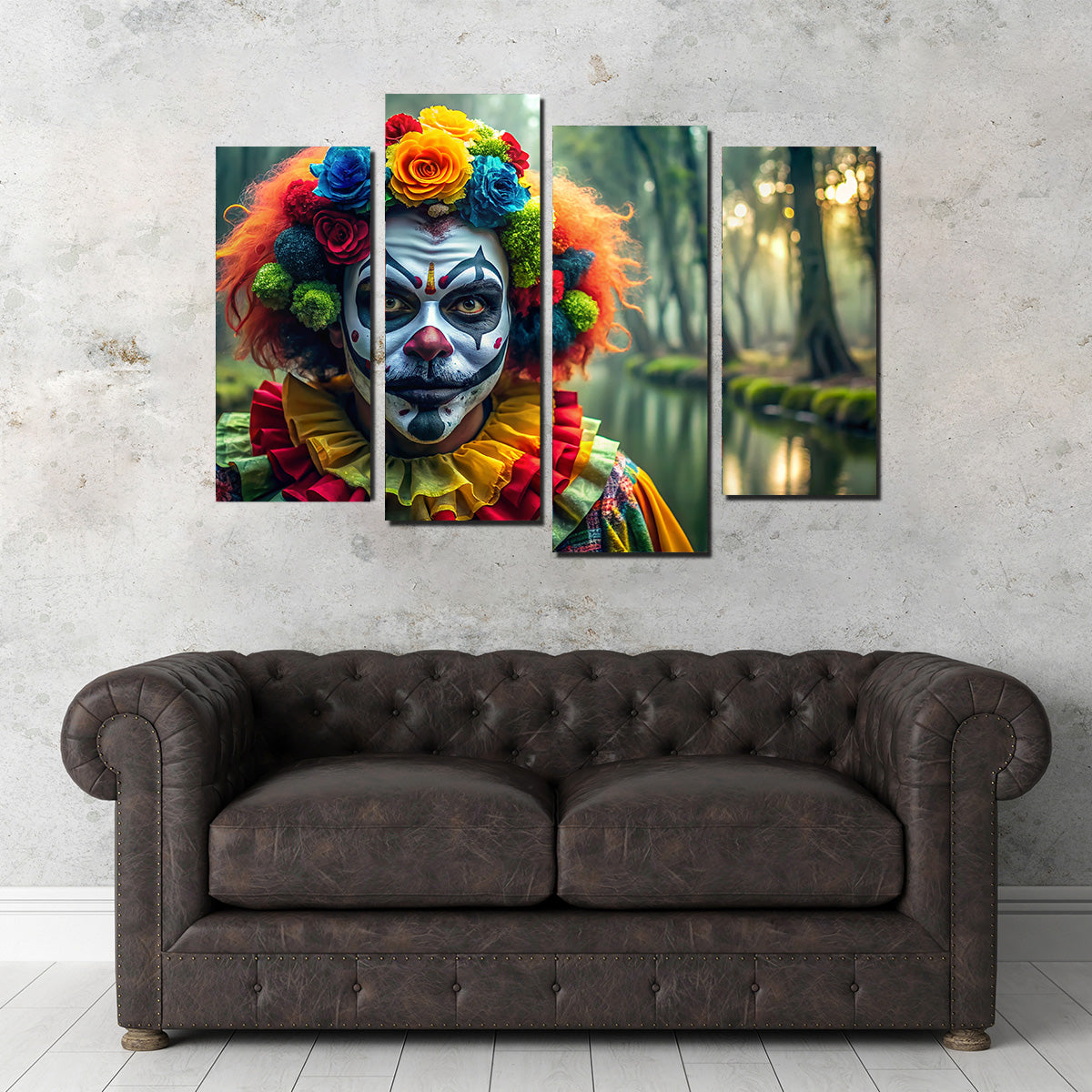 Dia de Los Muertos Swamp Clown Wall Art