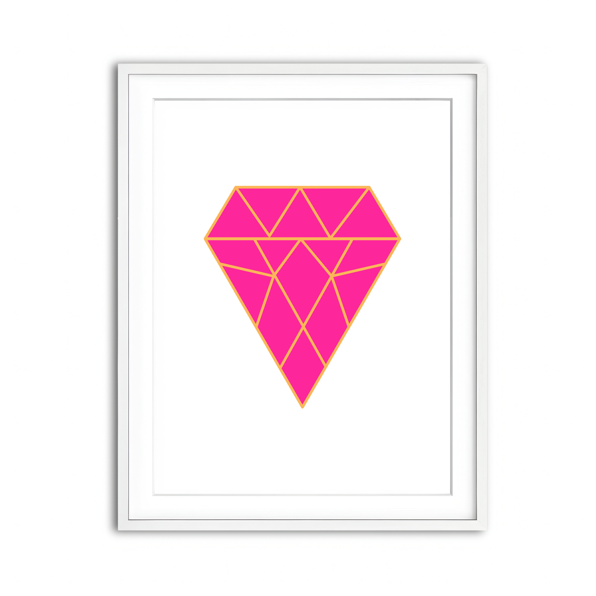 Framed Print 3x4 White