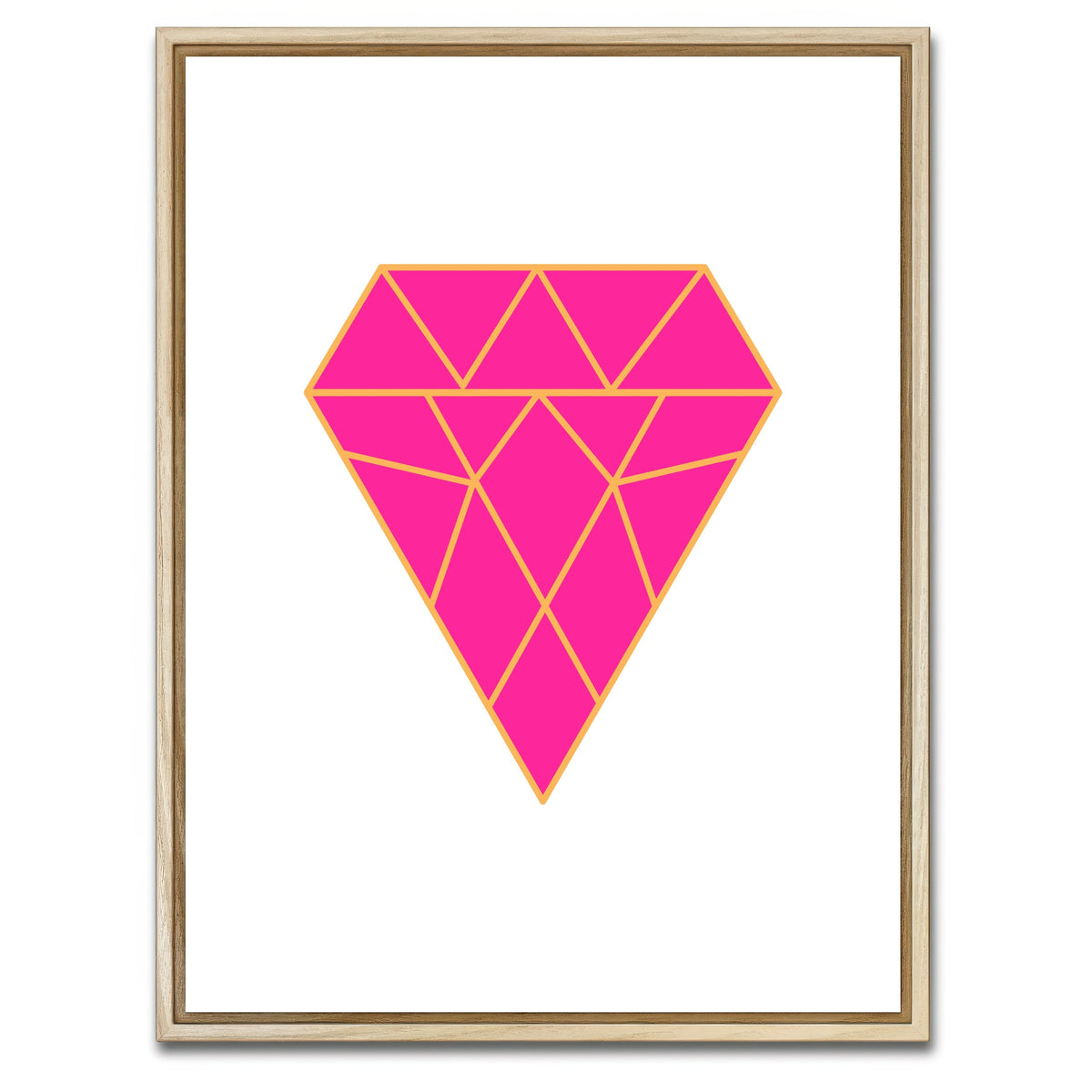 AUTO-MOCKUP WHITE | Diamond Pink | 1 Piece | Natural Framed Canvas | group=3x4