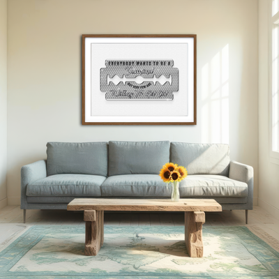 AUTO-MOCKUP ROOM | Diamond Razorblade Wall Art