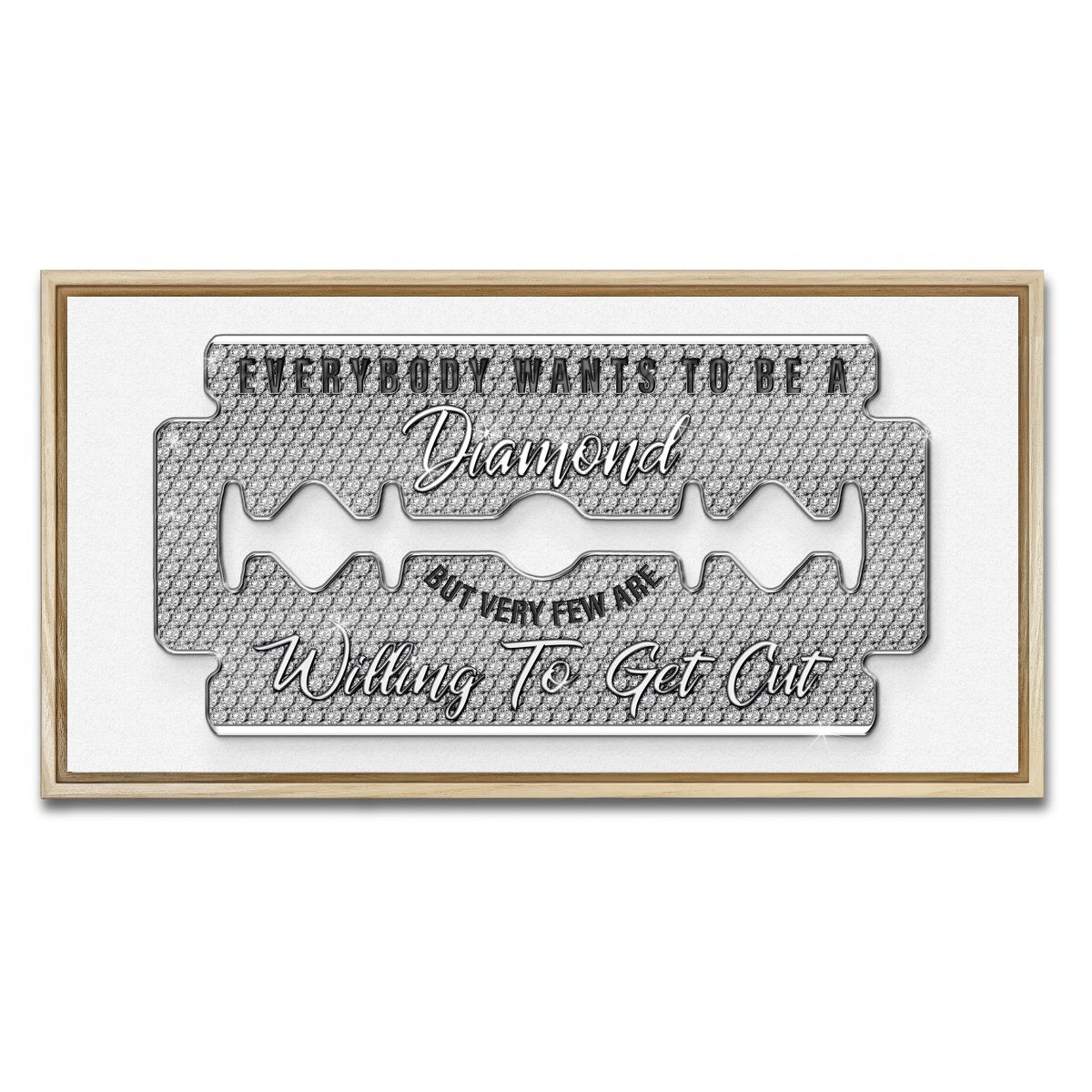 AUTO-MOCKUP WHITE | Diamond Razorblade | 1 Piece | Natural Framed Canvas | group=2x1