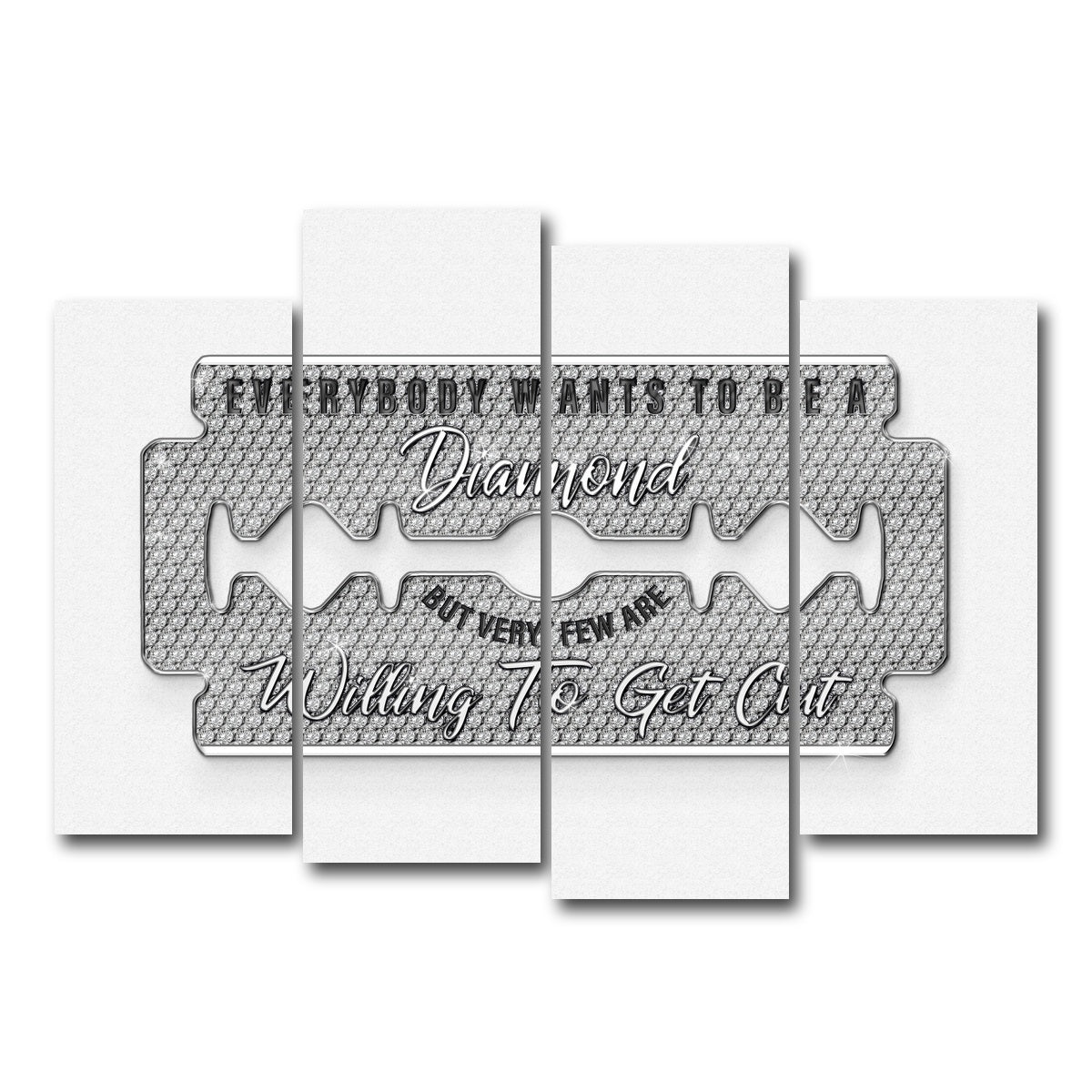 AUTO-MOCKUP WHITE | Diamond Razorblade | 4 Piece | Gallery Wrap Canvas | group=4_normal