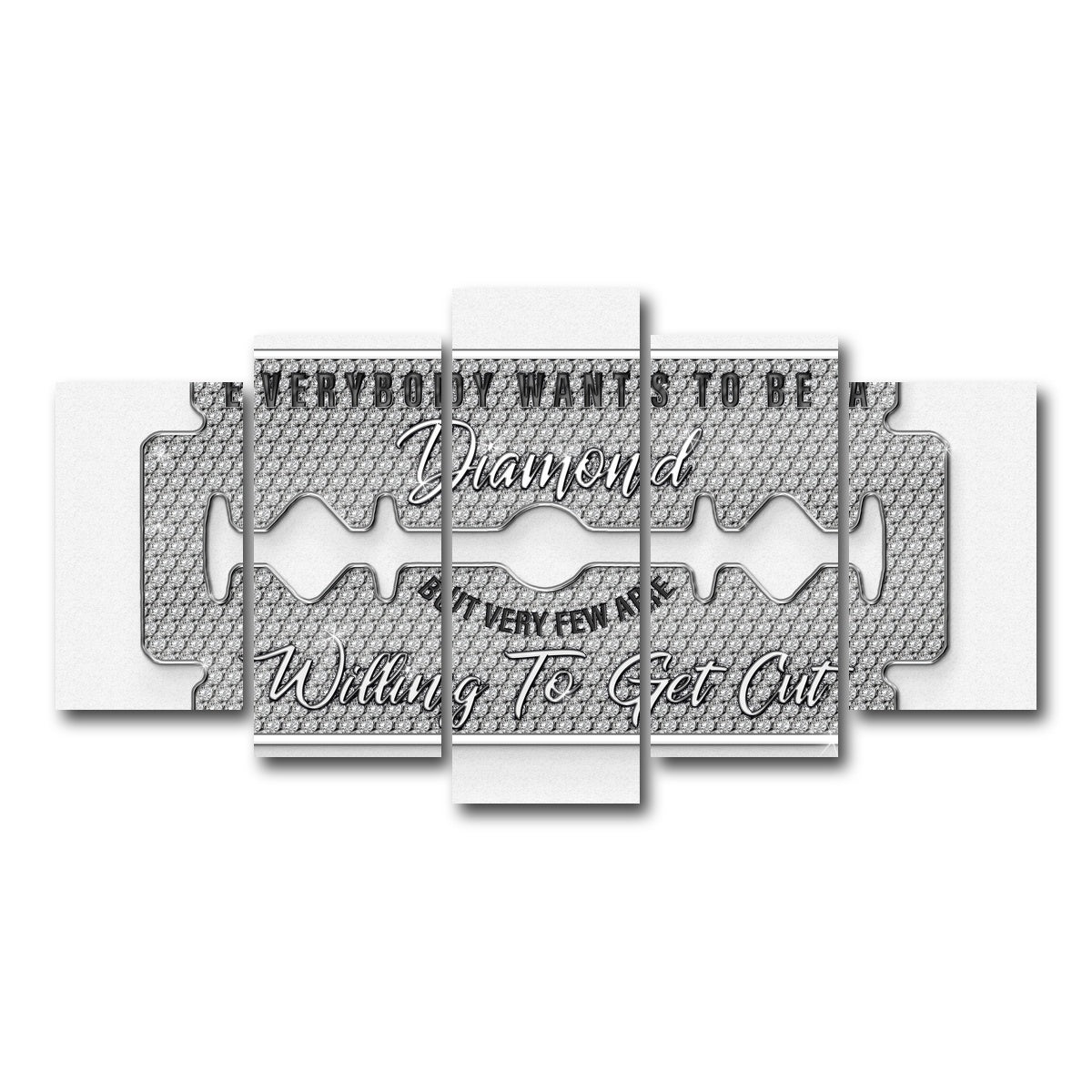 AUTO-MOCKUP WHITE | Diamond Razorblade | 5 Piece | Gallery Wrap Canvas | group=5_normal