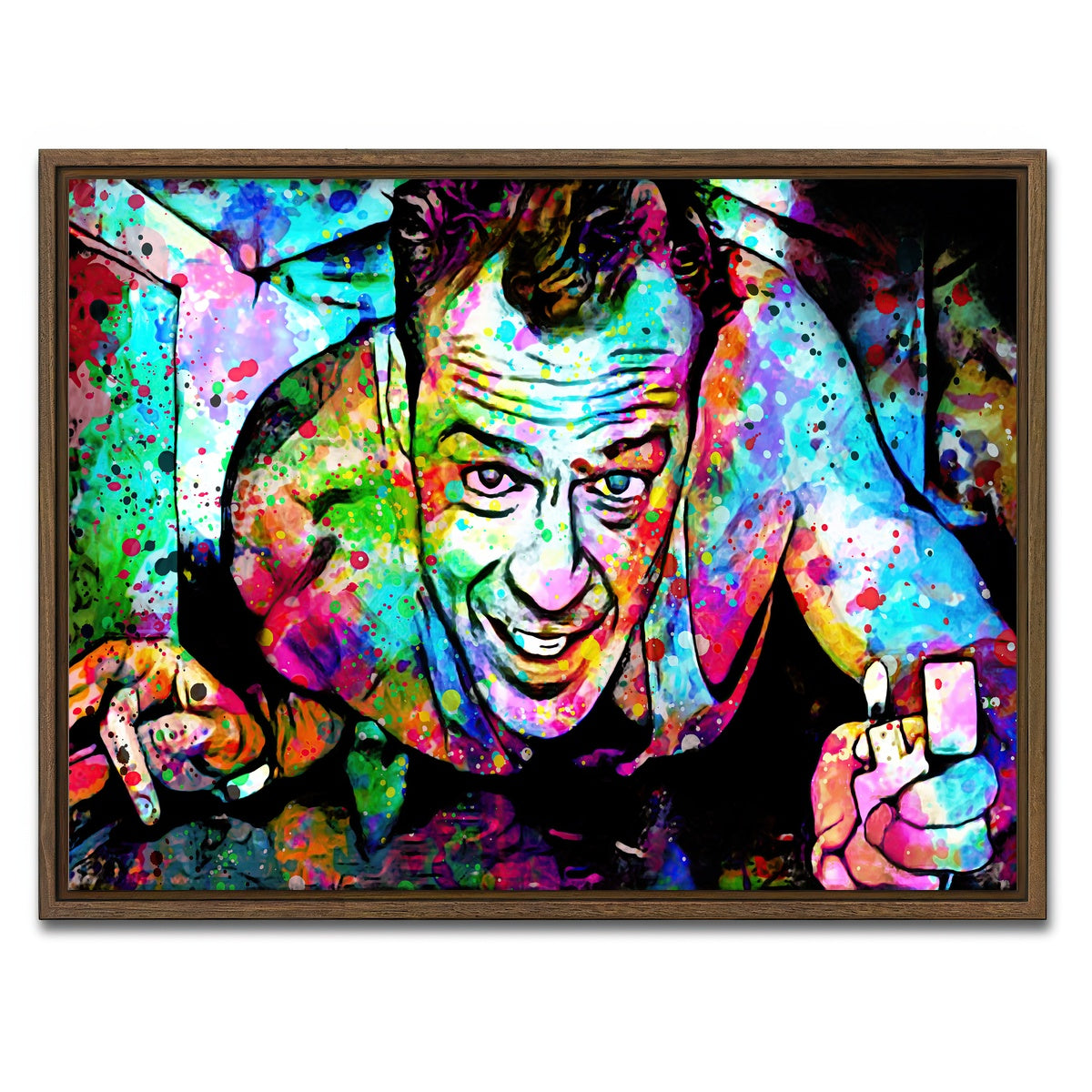 AUTO-MOCKUP WHITE | Die Hard | 1 Piece | Walnut Framed Canvas | group=4x3