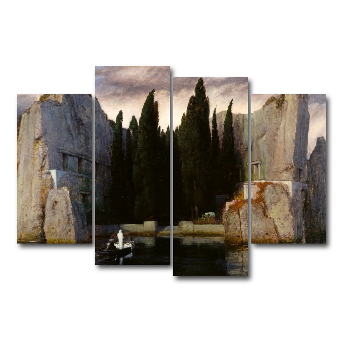 AUTO-MOCKUP WHITE | Die Toteninsel | 4 Piece | Gallery Wrap Canvas | group=4_short