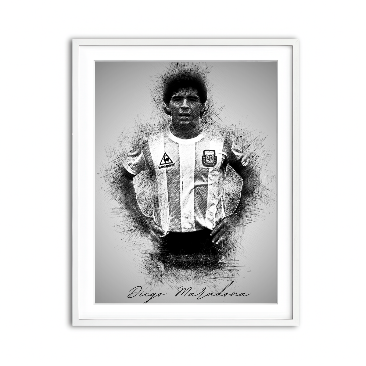 Framed Print 3x4 White