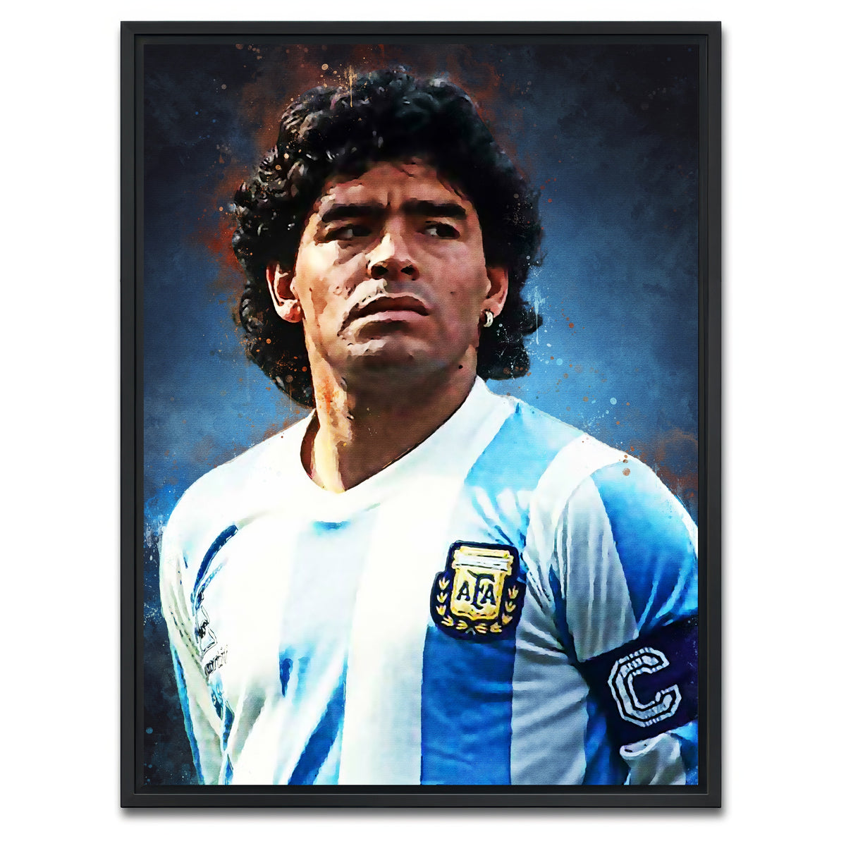 AUTO-MOCKUP WHITE | Diego Maradona | 1 Piece | Black Framed Canvas | group=3x4