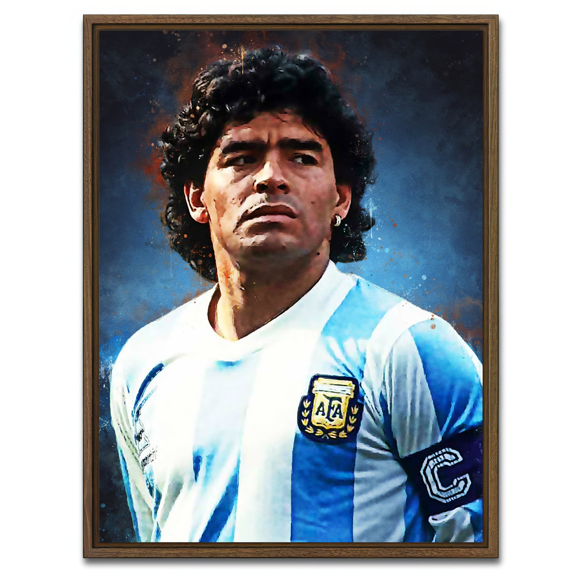 AUTO-MOCKUP WHITE | Diego Maradona | 1 Piece | Walnut Framed Canvas | group=3x4