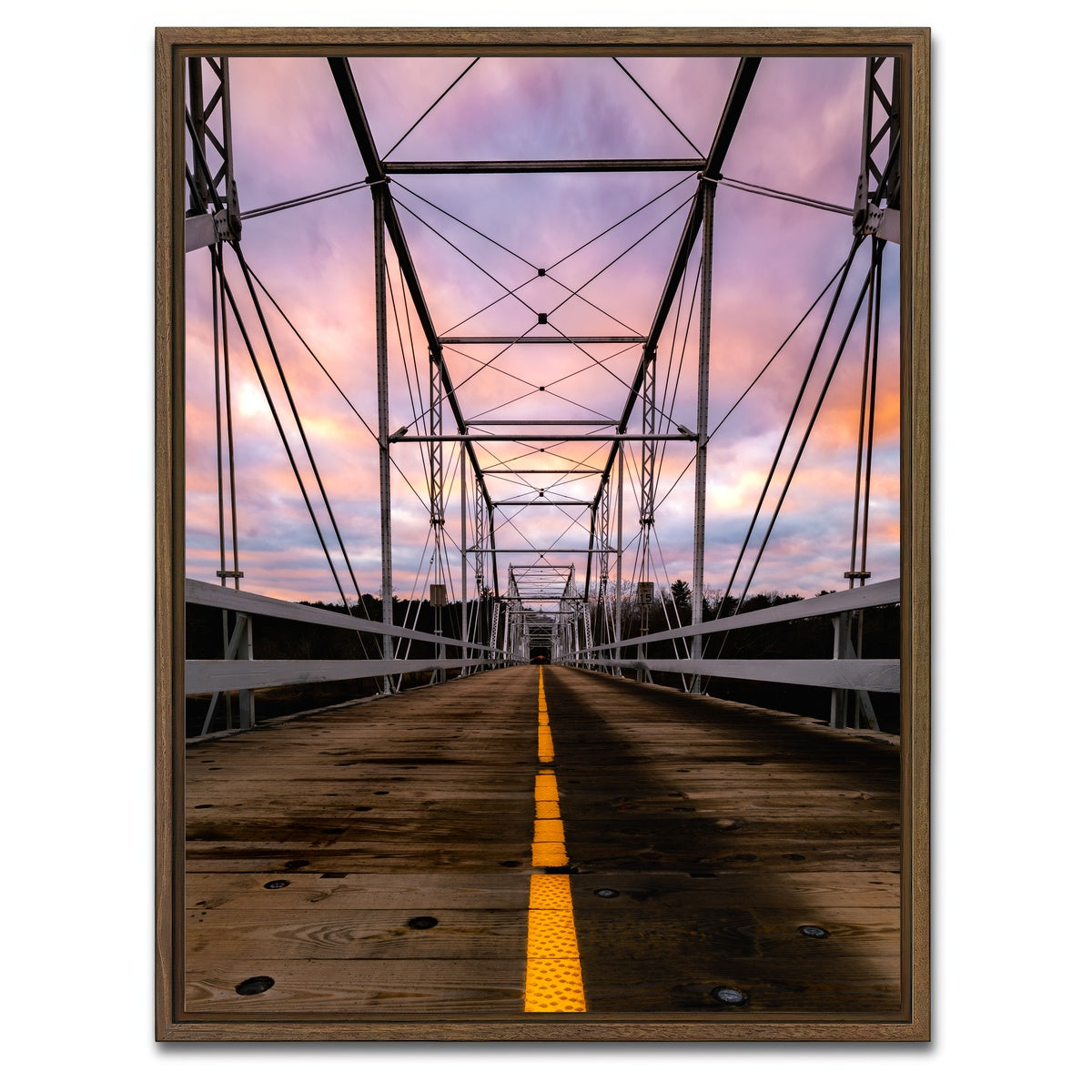 AUTO-MOCKUP WHITE | Dingmans Bridge | 1 Piece | Walnut Framed Canvas | group=3x4
