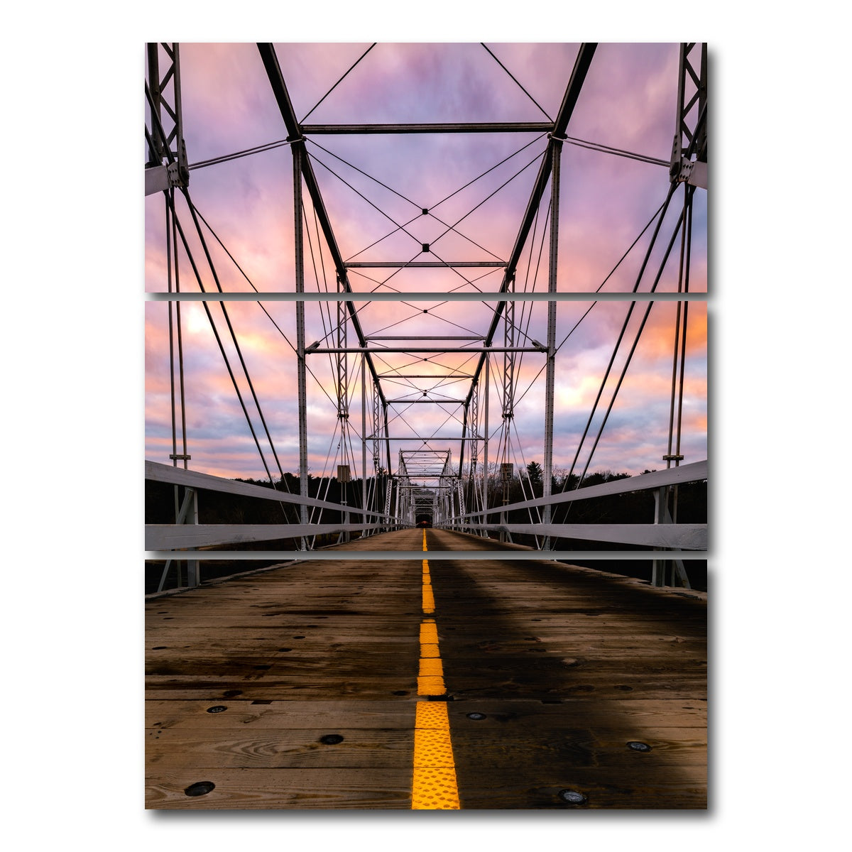 AUTO-MOCKUP WHITE | Dingmans Bridge | 3 Piece | Gallery Wrap Canvas | group=8x18_stacked
