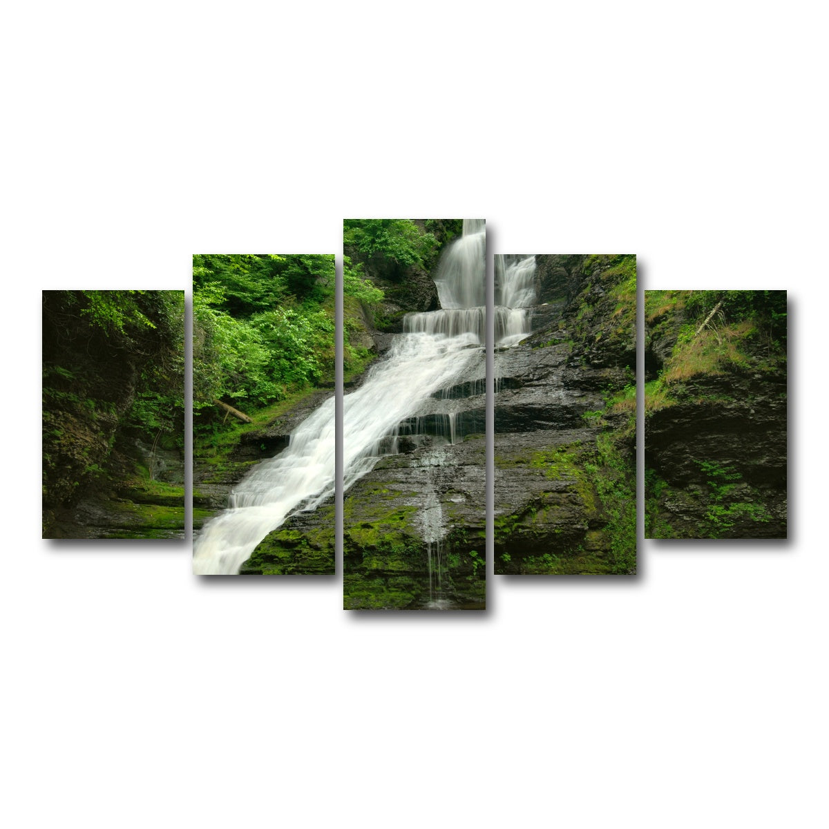 AUTO-MOCKUP WHITE | Dingmans Falls | 5 Piece | Gallery Wrap Canvas | group=5_normal