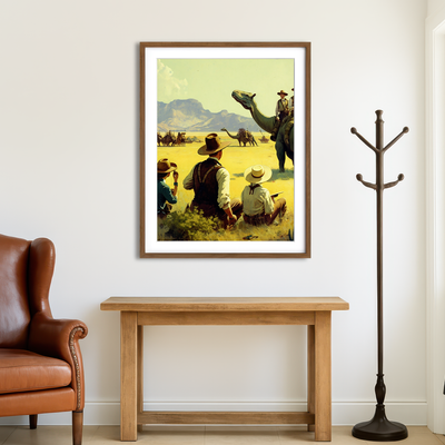 AUTO-MOCKUP ROOM | Dino Rodeo - Explorers of the Wild West Wall Art