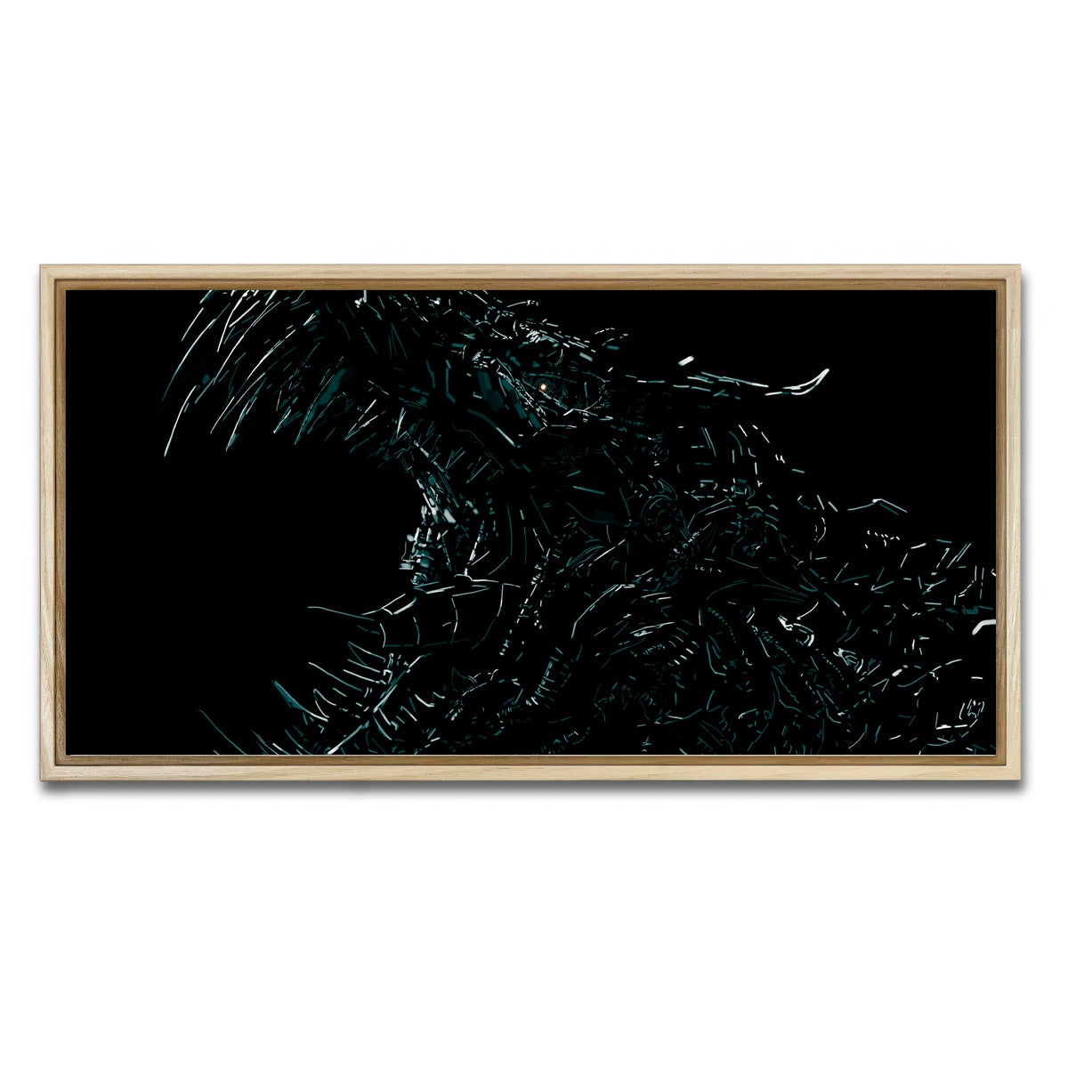 AUTO-MOCKUP WHITE | Dino | 1 Piece | Natural Framed Canvas | group=2x1
