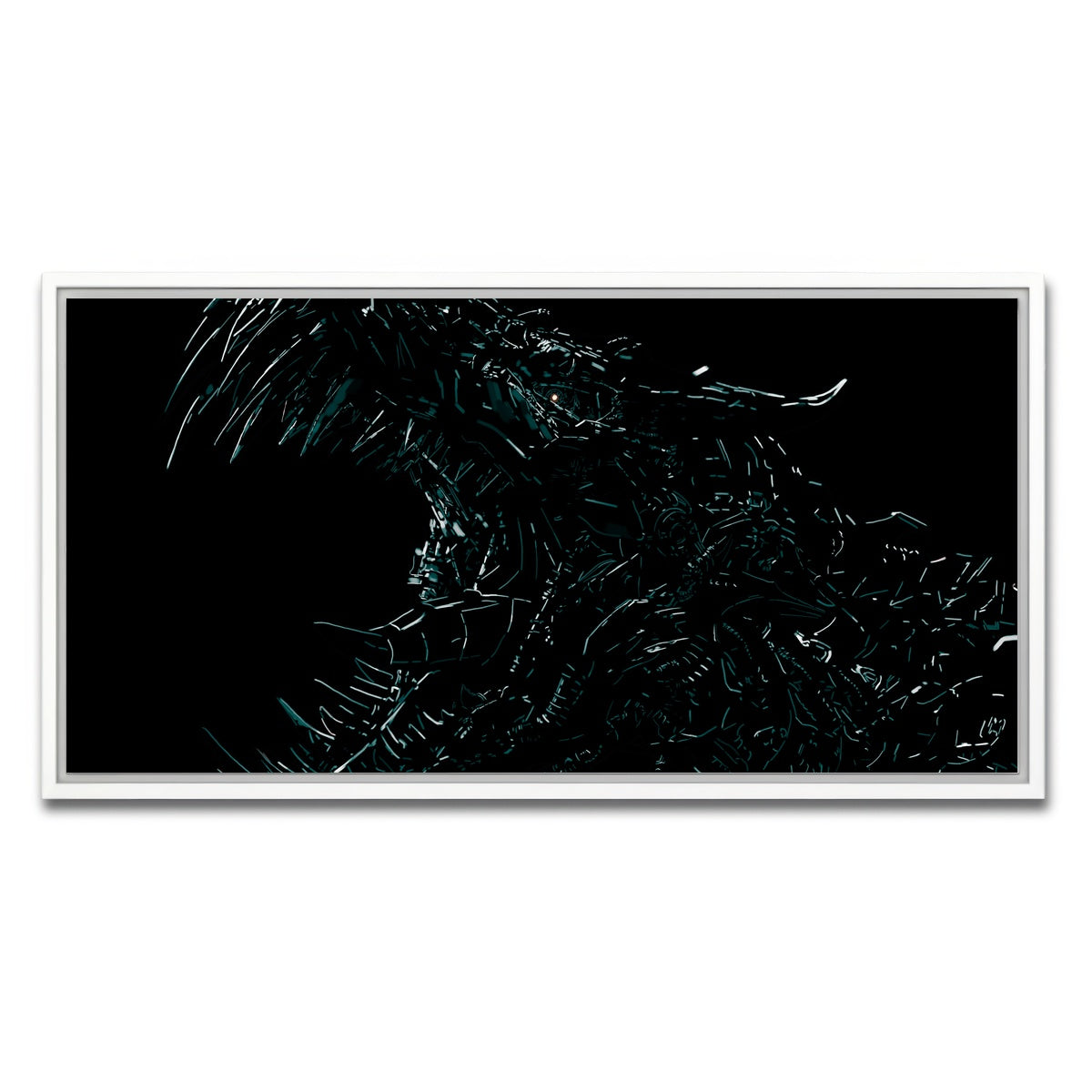 AUTO-MOCKUP WHITE | Dino | 1 Piece | White Framed Canvas | group=2x1