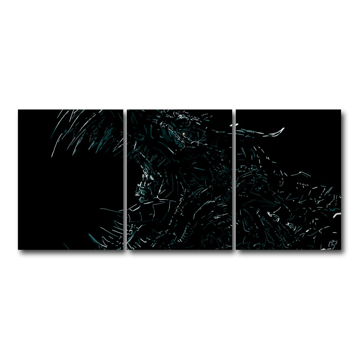 AUTO-MOCKUP WHITE | Dino | 3 Piece | Gallery Wrap Canvas | group=18x24