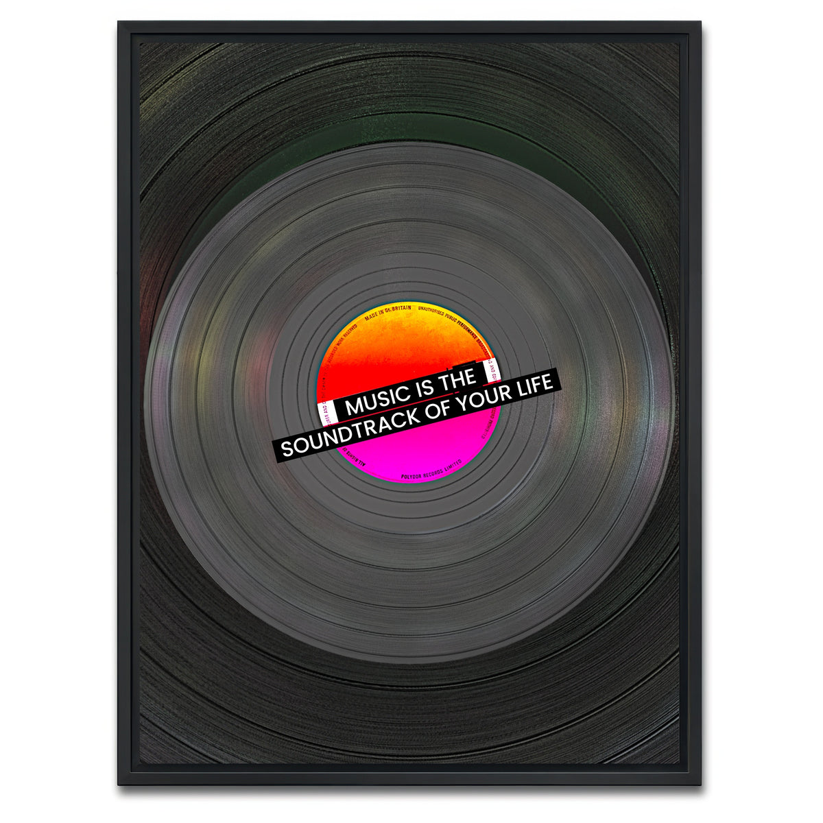 AUTO-MOCKUP WHITE | Disc design | 1 Piece | Black Framed Canvas | group=3x4