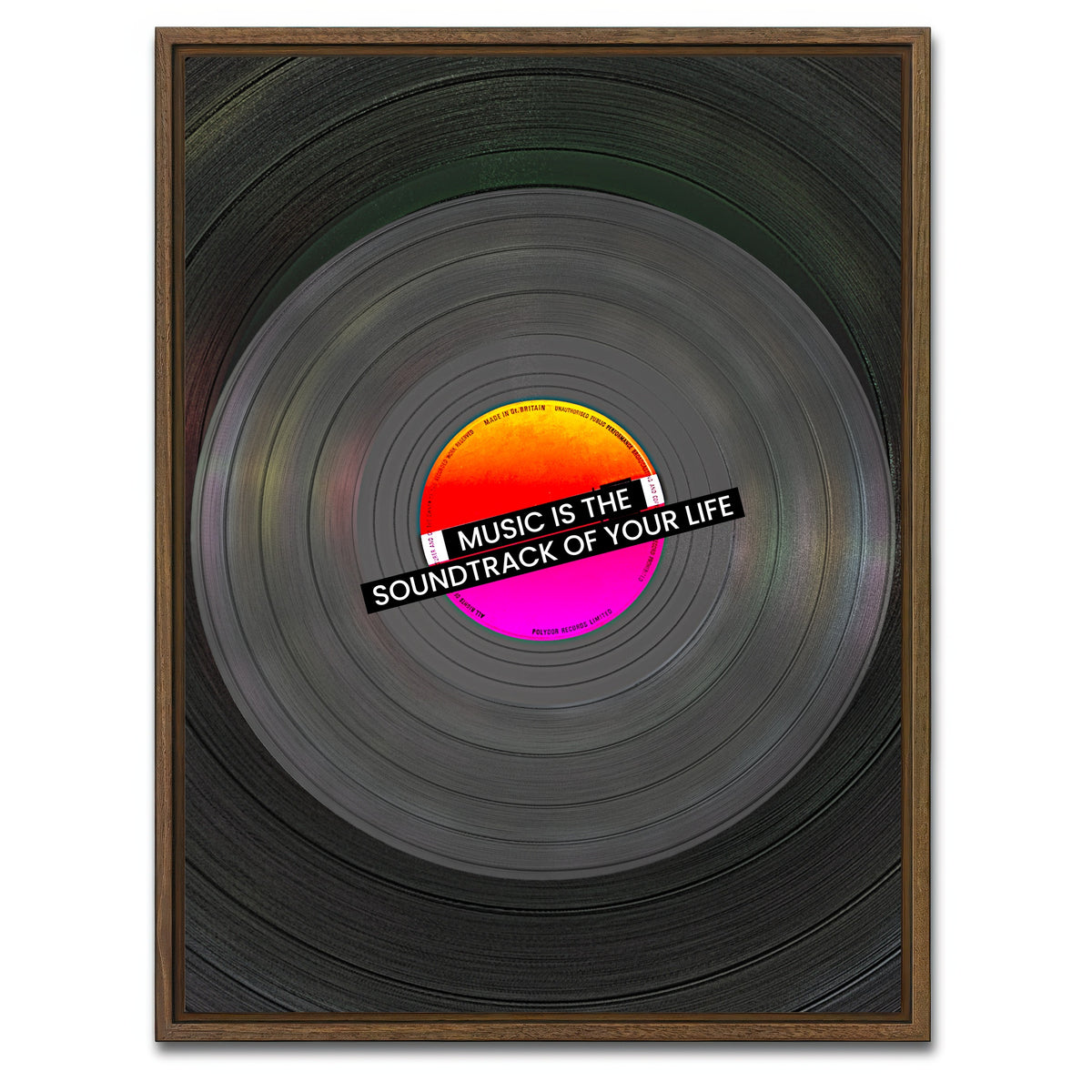 AUTO-MOCKUP WHITE | Disc design | 1 Piece | Walnut Framed Canvas | group=3x4