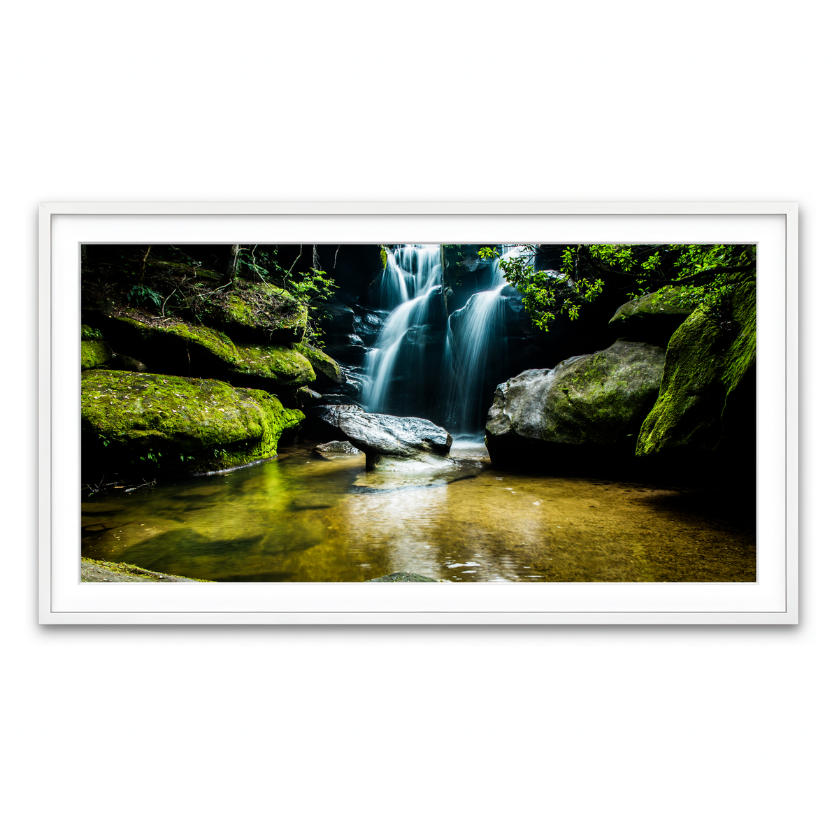 Framed Print 2x1 White